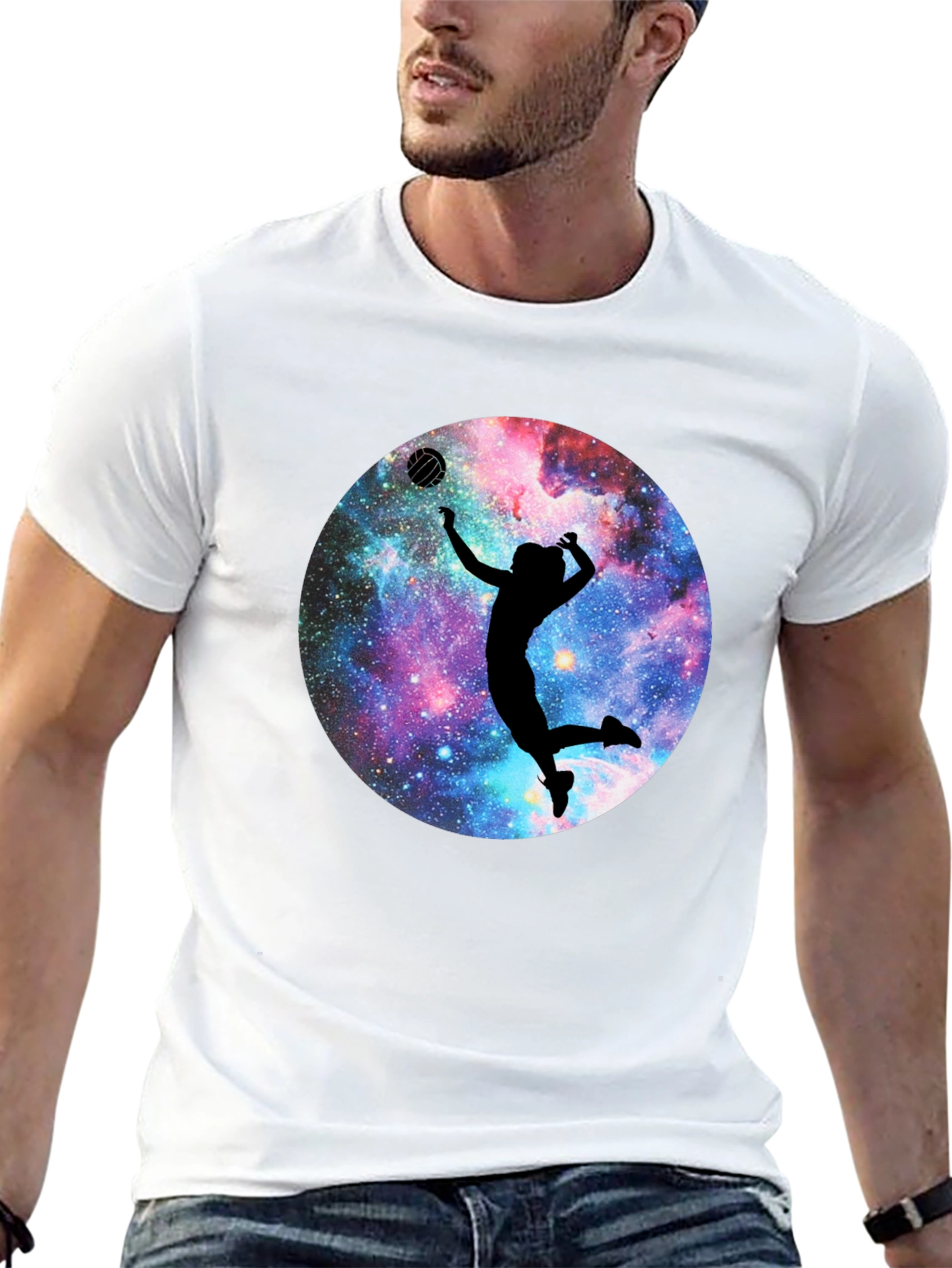 Galaxy Volleyball Graphic T-Shirt - Unisex