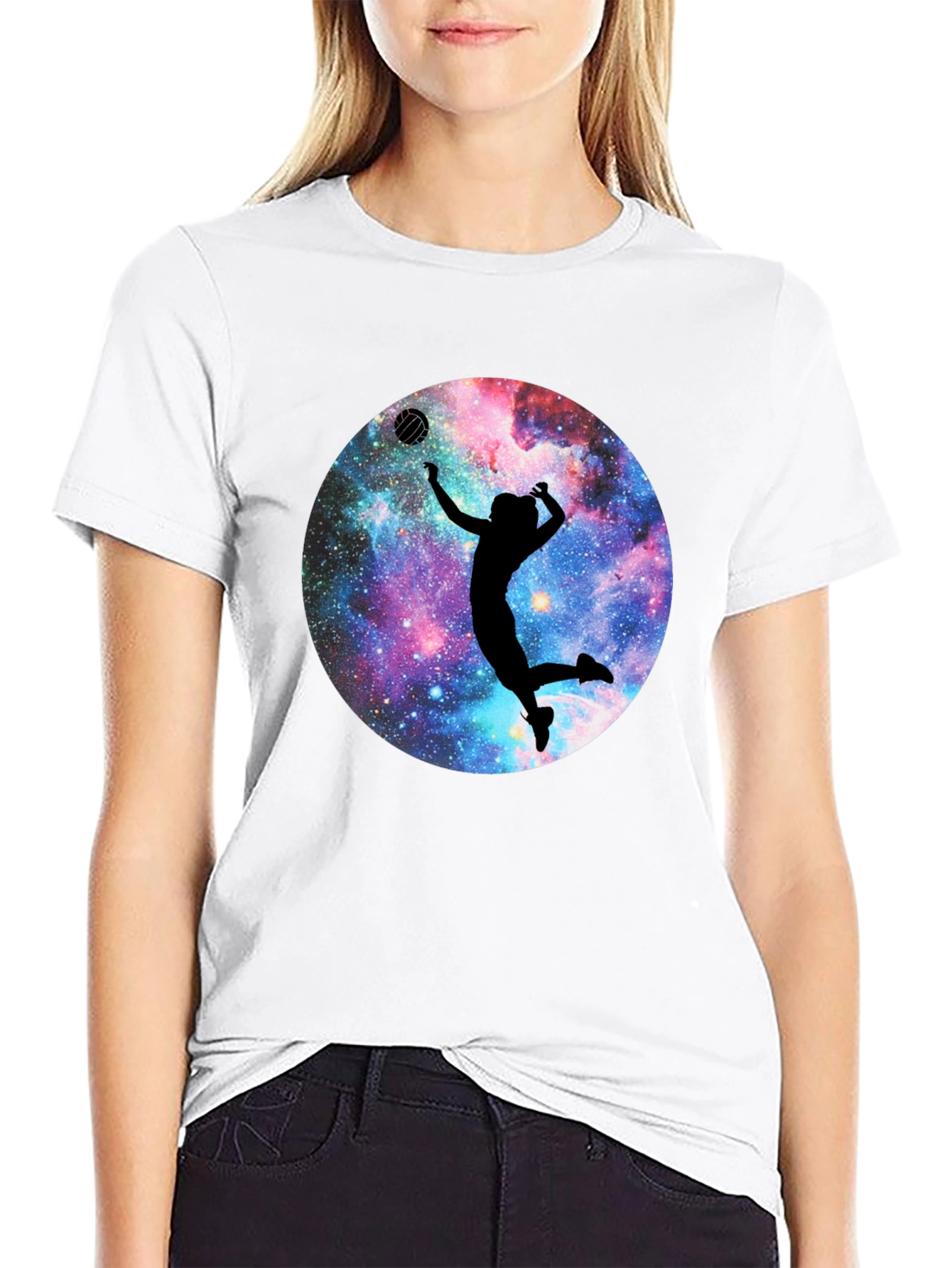 Galaxy Volleyball Graphic T-Shirt - Unisex