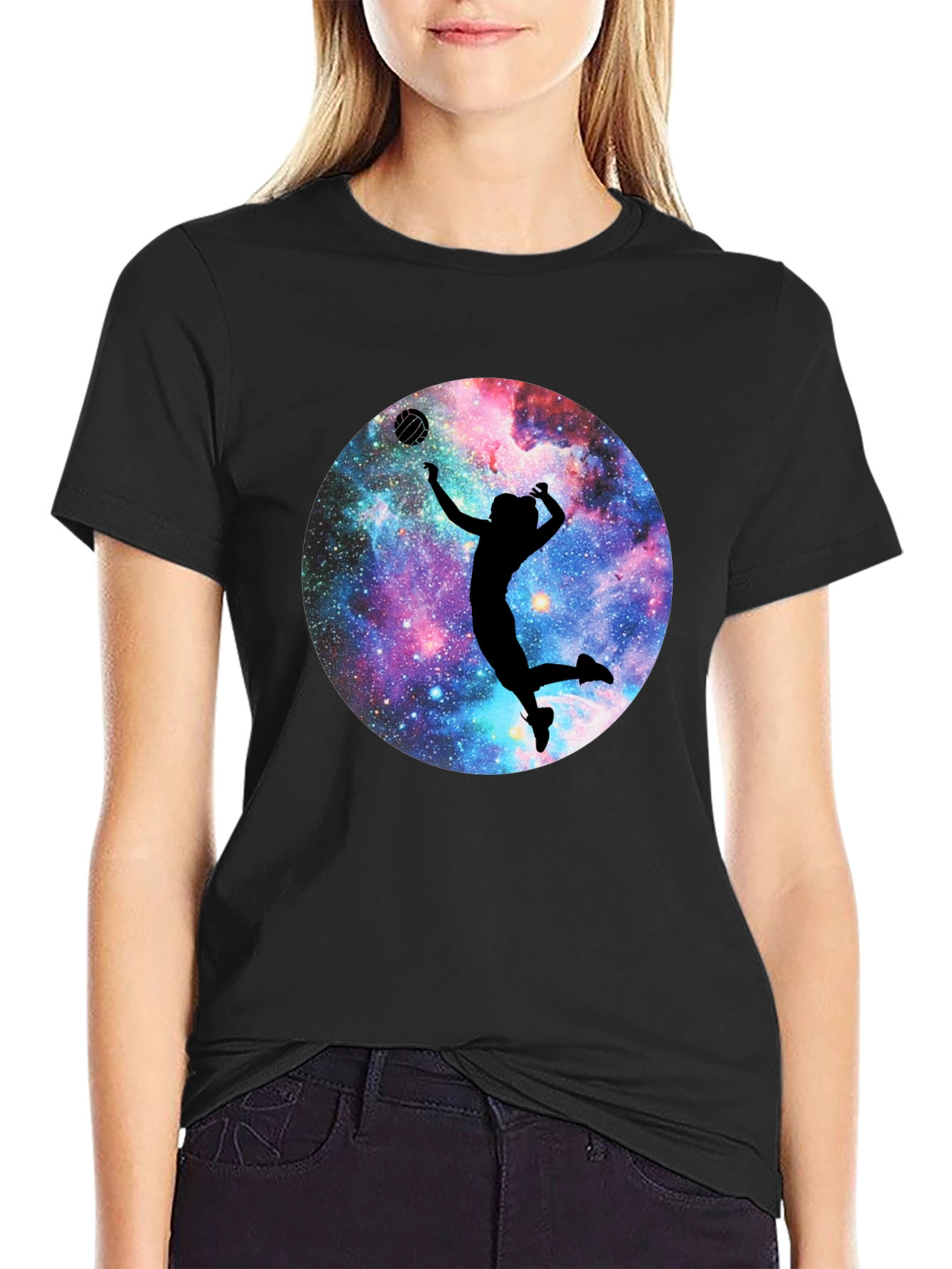 Galaxy Volleyball Graphic T-Shirt - Unisex
