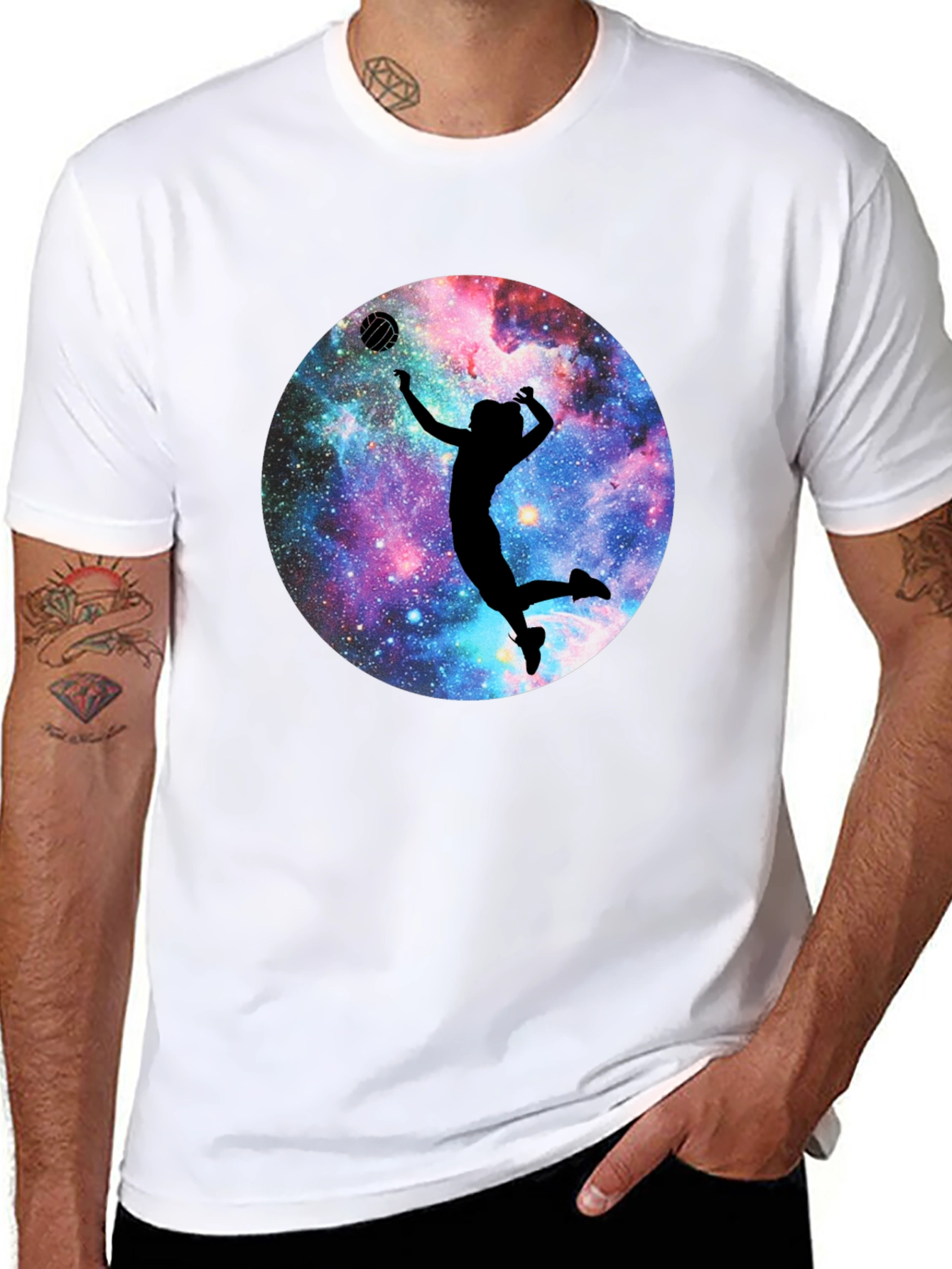 Galaxy Volleyball Graphic T-Shirt - Unisex