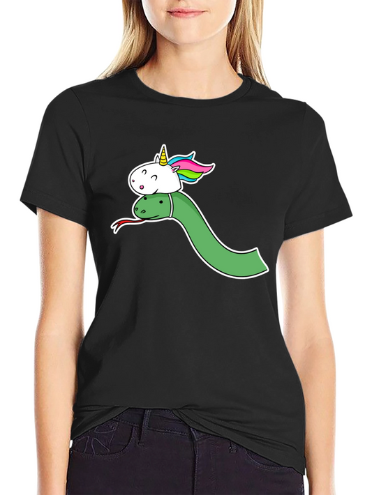 Unicorn Snake Graphic Tee - Fun Novelty Shirt