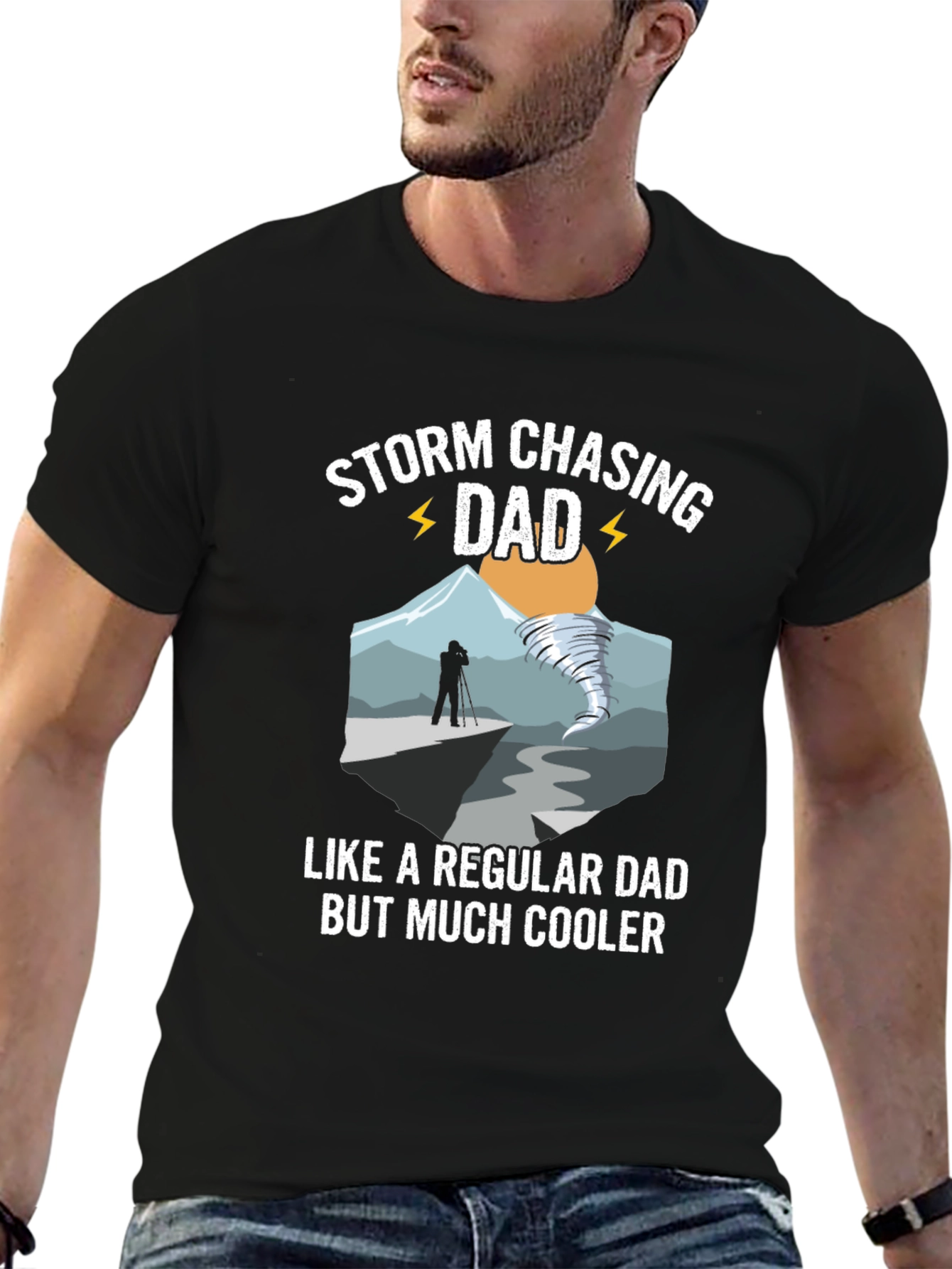 Storm Chasing Dad T-Shirt - Cool Dad Tee