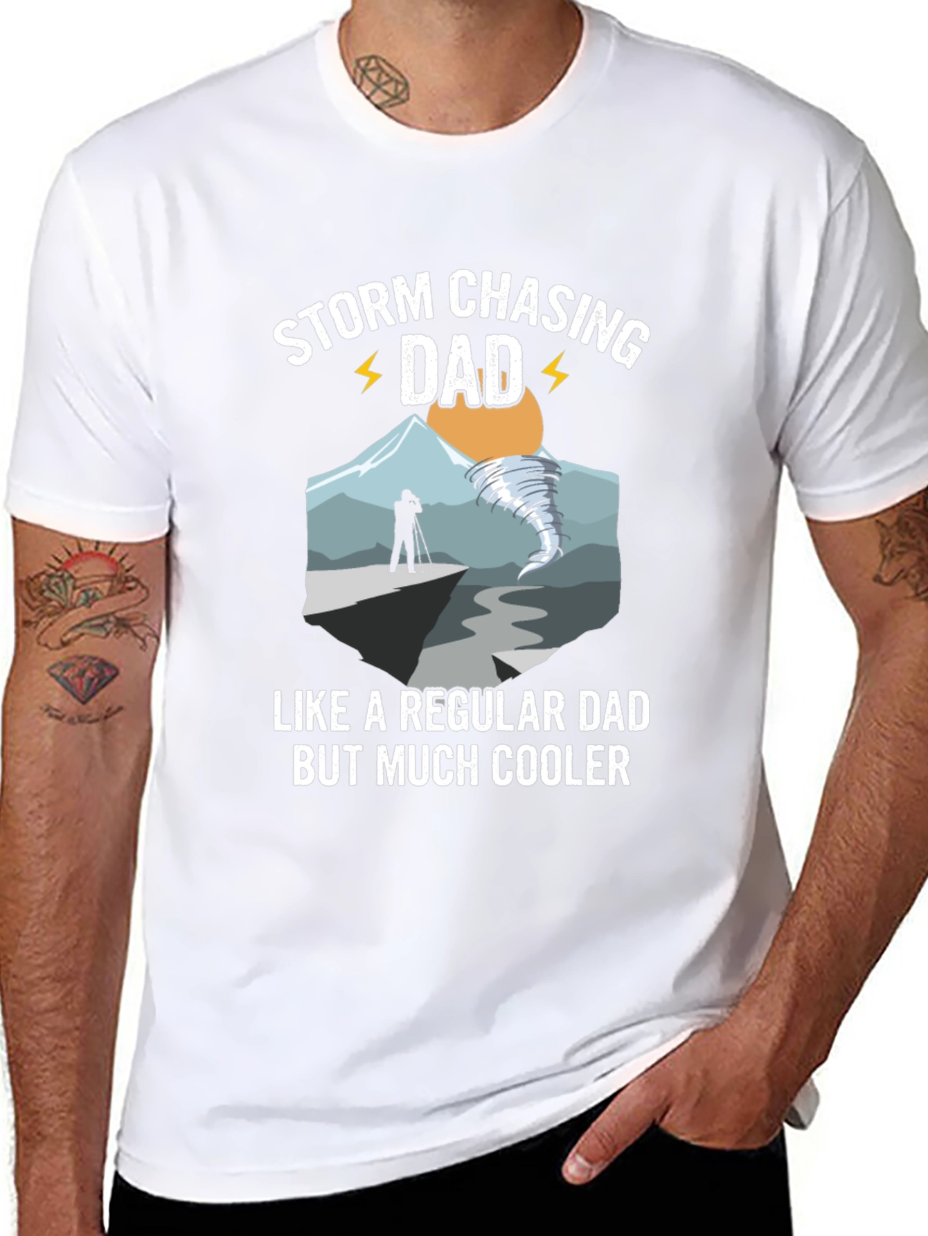 Storm Chasing Dad T-Shirt - Cool Dad Tee