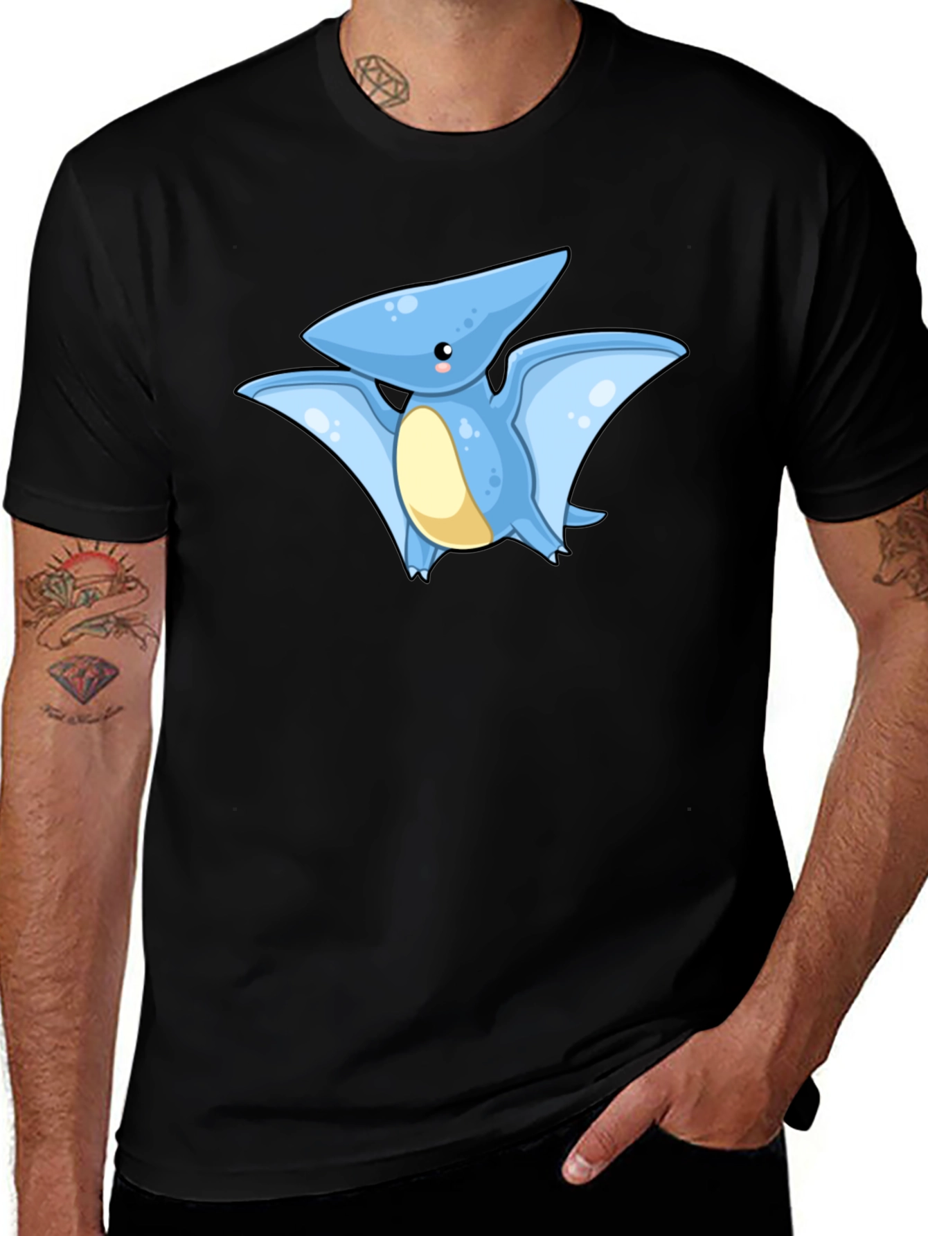 Cute Cartoon Dinosaur Graphic T-Shirt