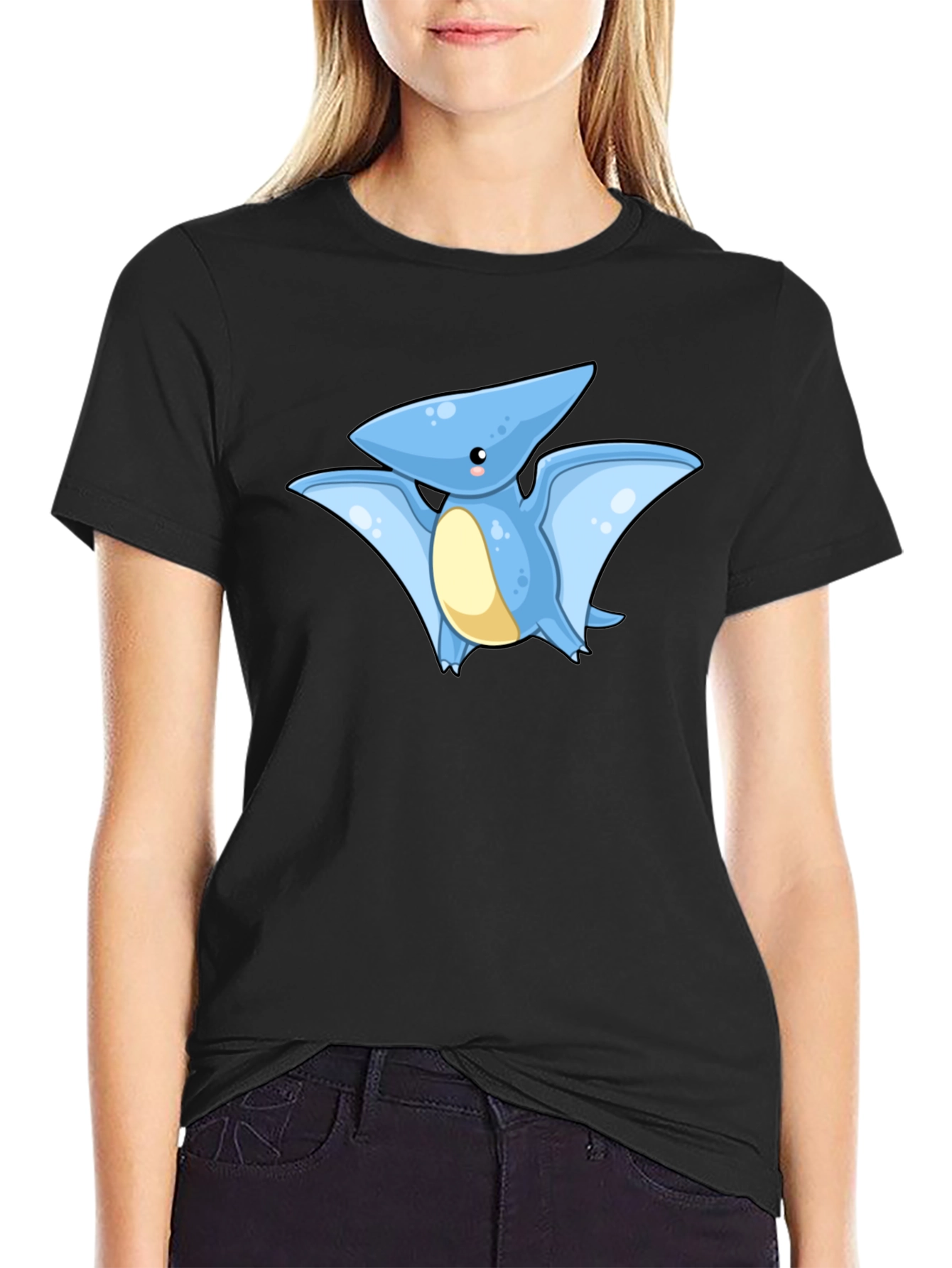 Cute Cartoon Dinosaur Graphic T-Shirt