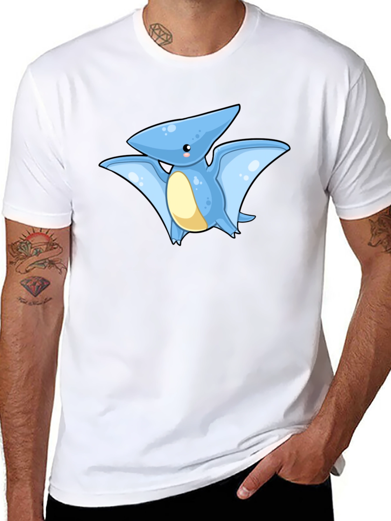 Cute Cartoon Dinosaur Graphic T-Shirt