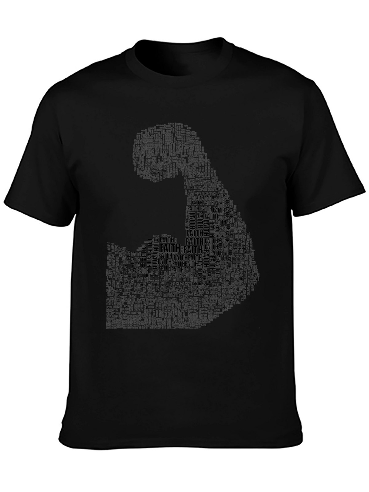 Faith Silhouette Graphic T-Shirt - Black