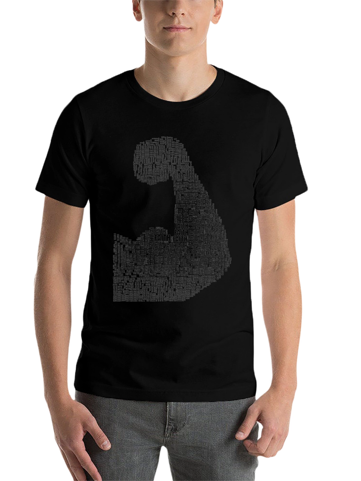 Faith Silhouette Graphic T-Shirt - Black