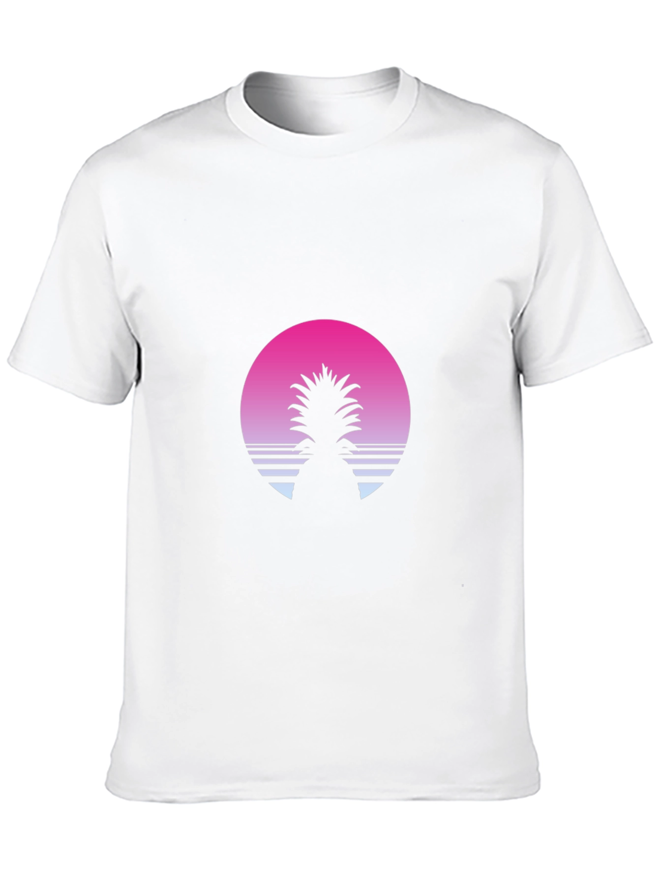 Retro Pineapple Sunset T-Shirt - Black