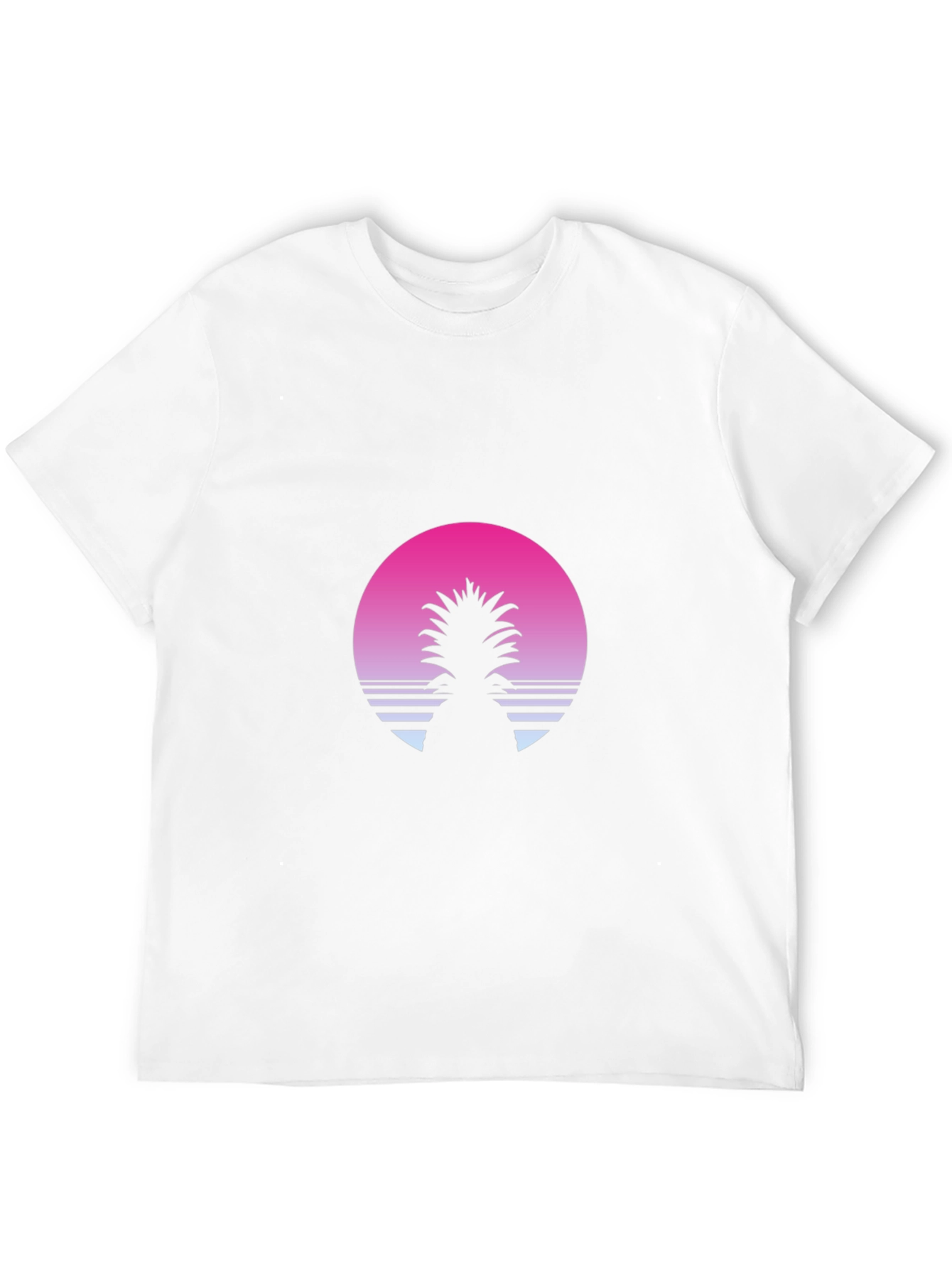 Retro Pineapple Sunset T-Shirt - Black