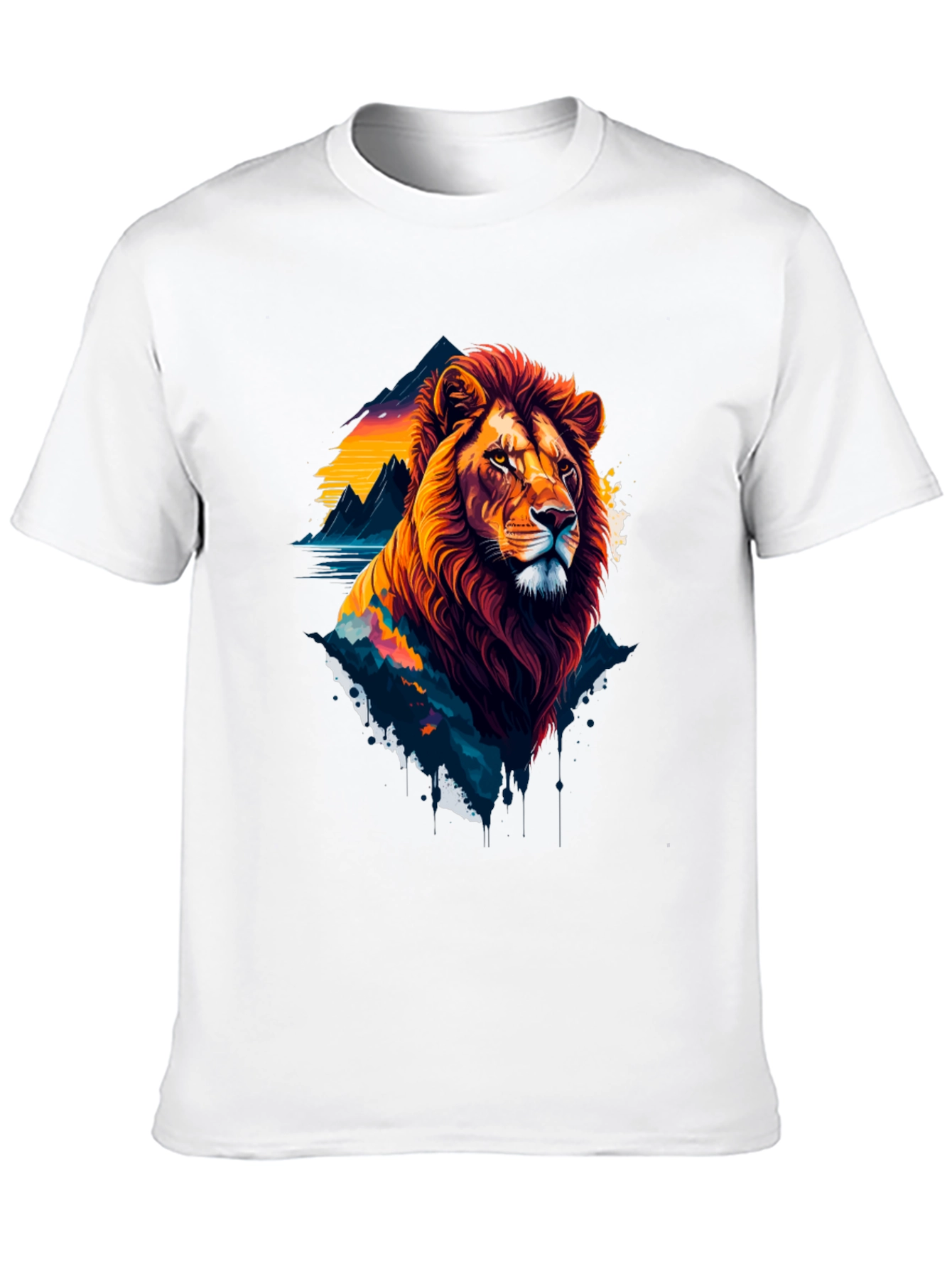 Lion Graphic T-Shirt - Bold Wildlife Design