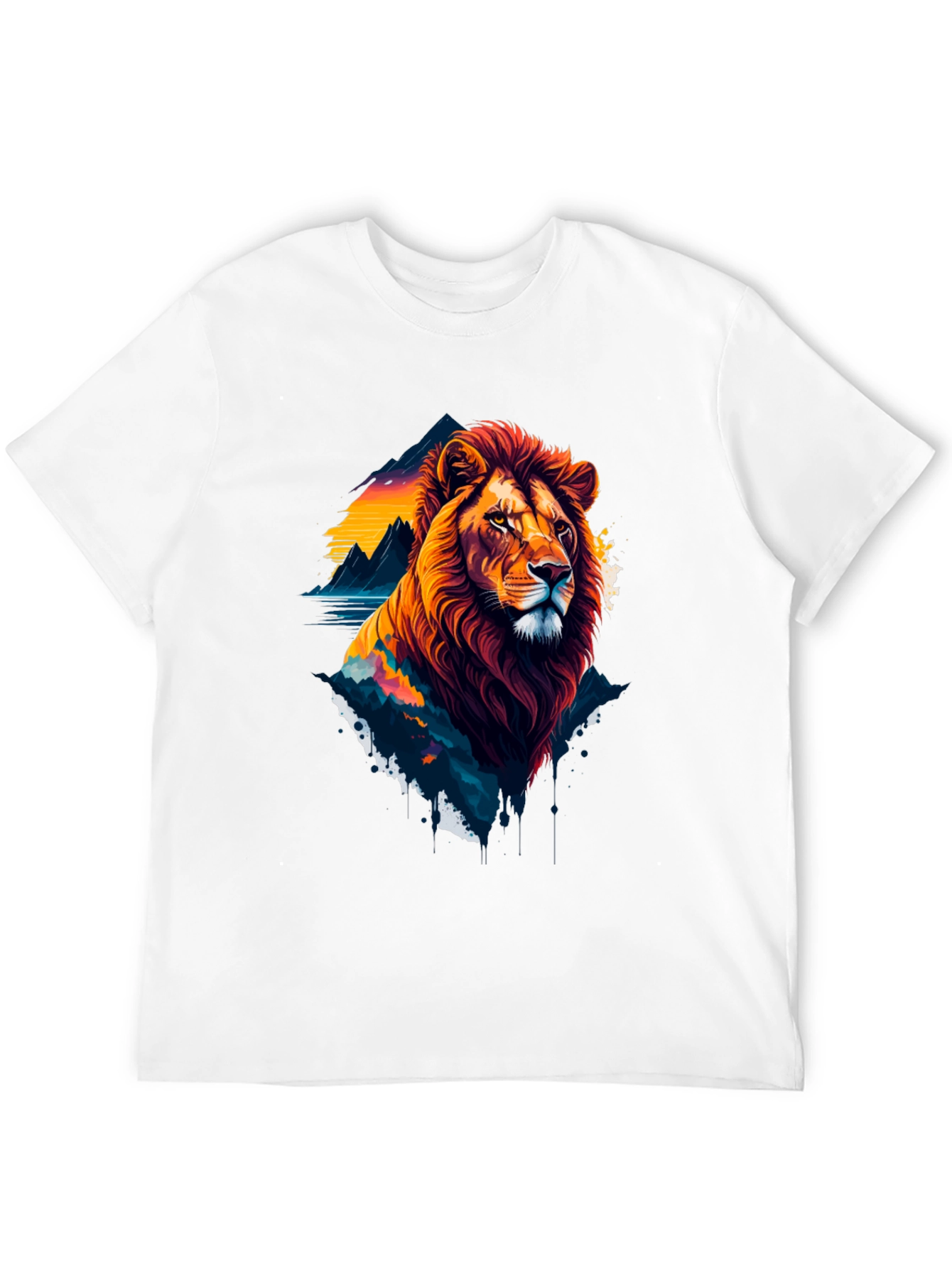 Lion Graphic T-Shirt - Bold Wildlife Design