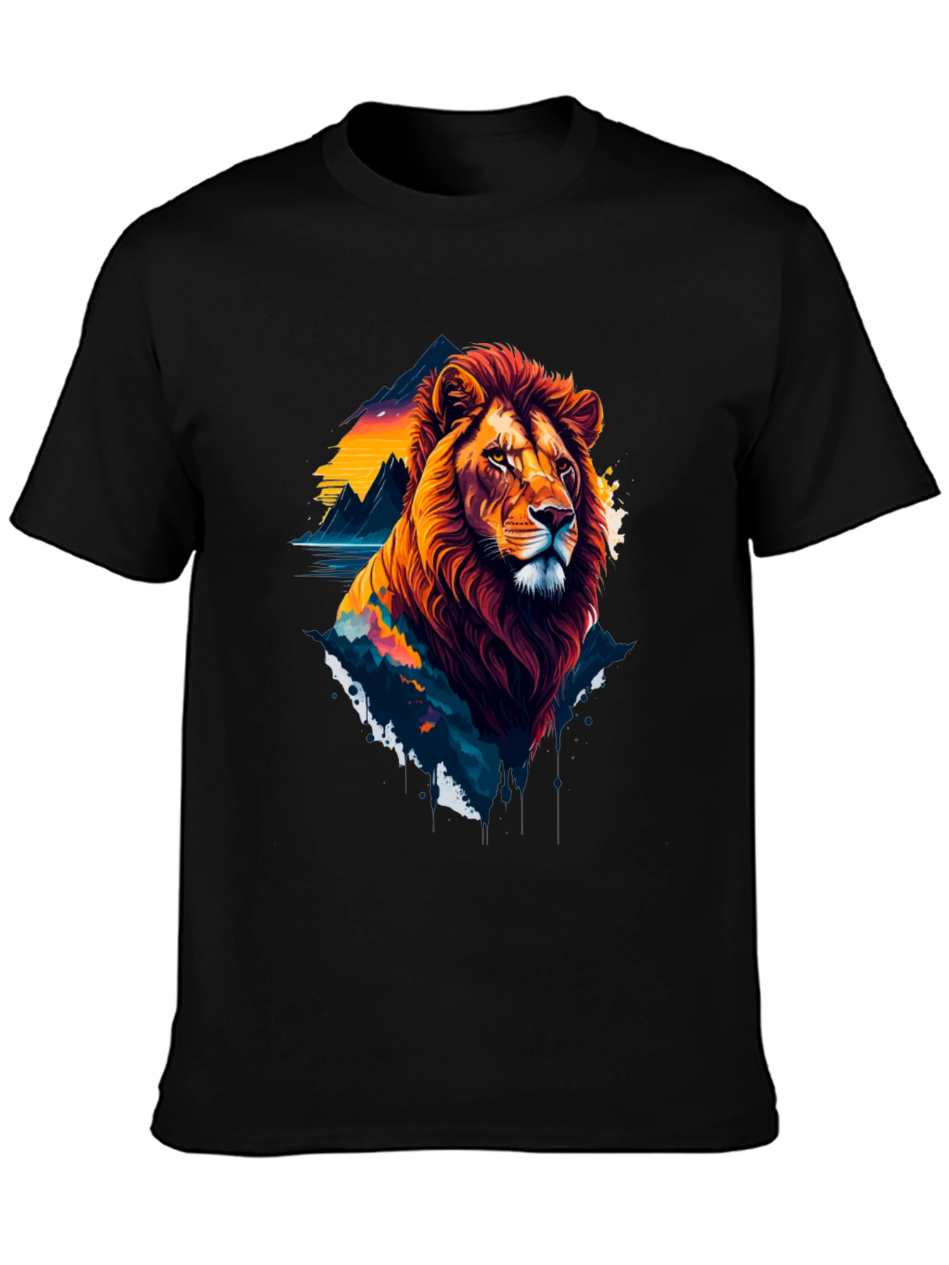 Lion Graphic T-Shirt - Bold Wildlife Design