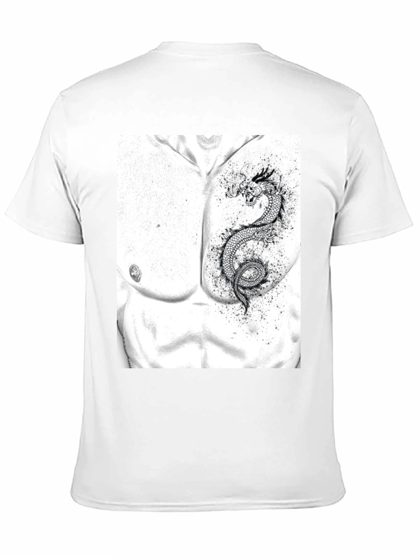 Dragon Chest Graphic Black T-Shirt