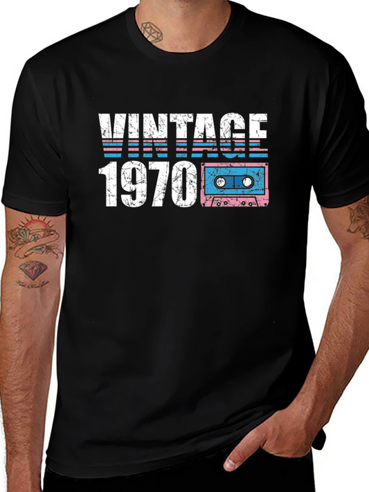 Vintage 1970 Cassette Tape Graphic T-Shirt