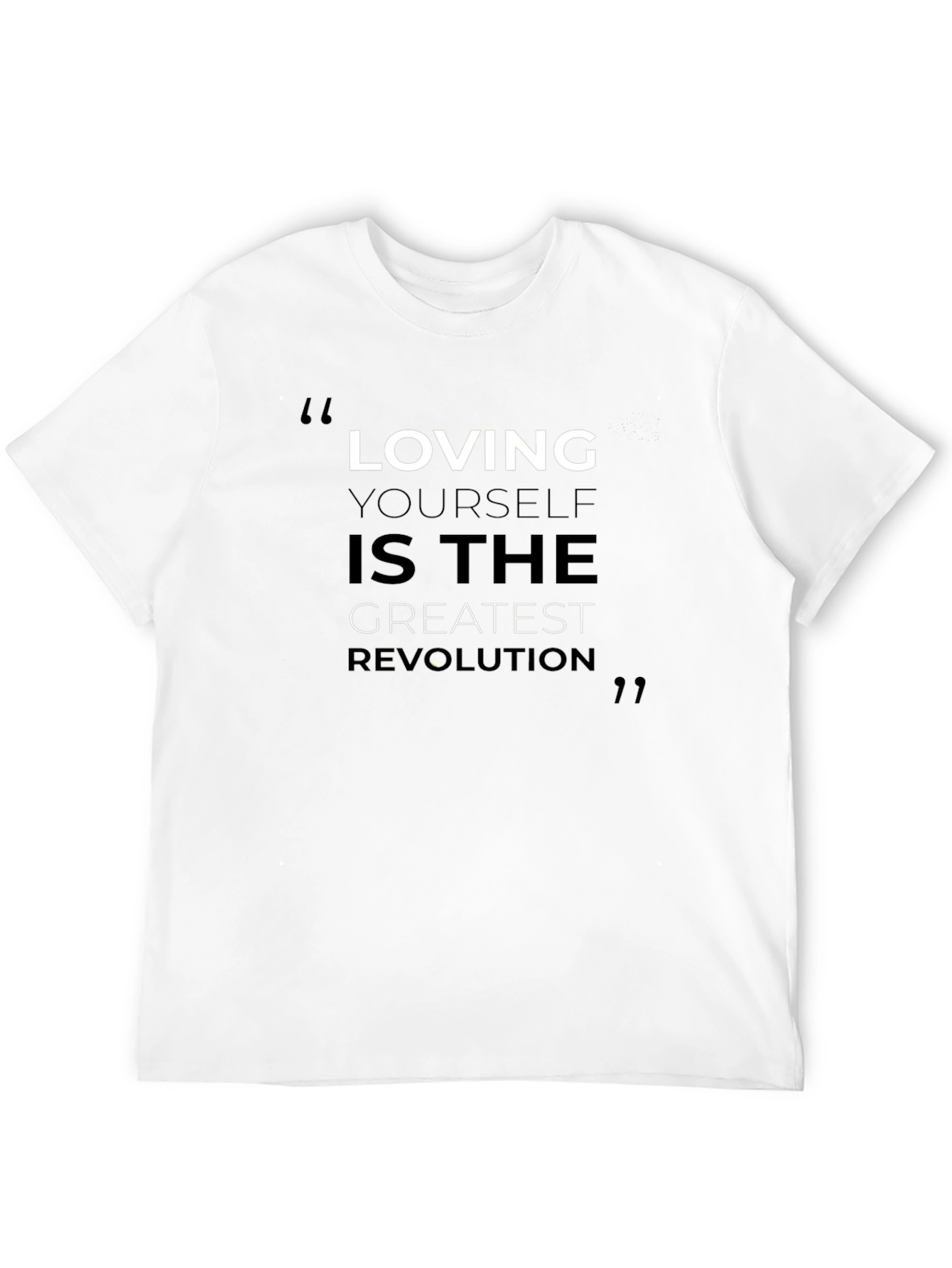 Loving Yourself Graphic T-Shirt - Black