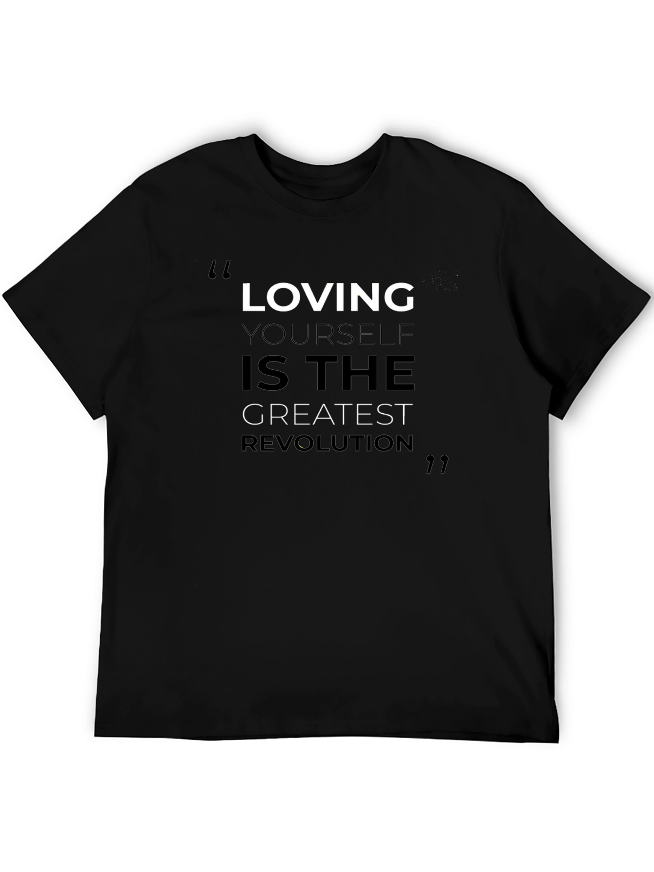 Loving Yourself Graphic T-Shirt - Black