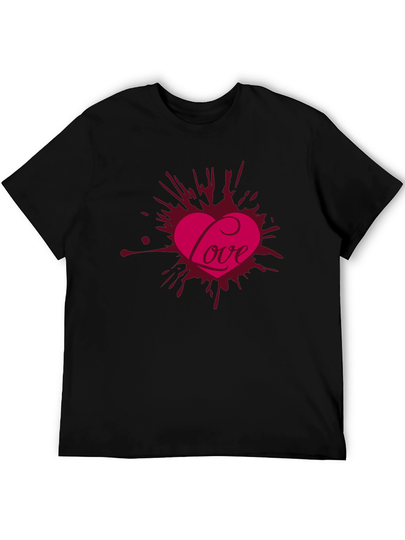 Love Heart Graphic Print Tee - Valentines Day