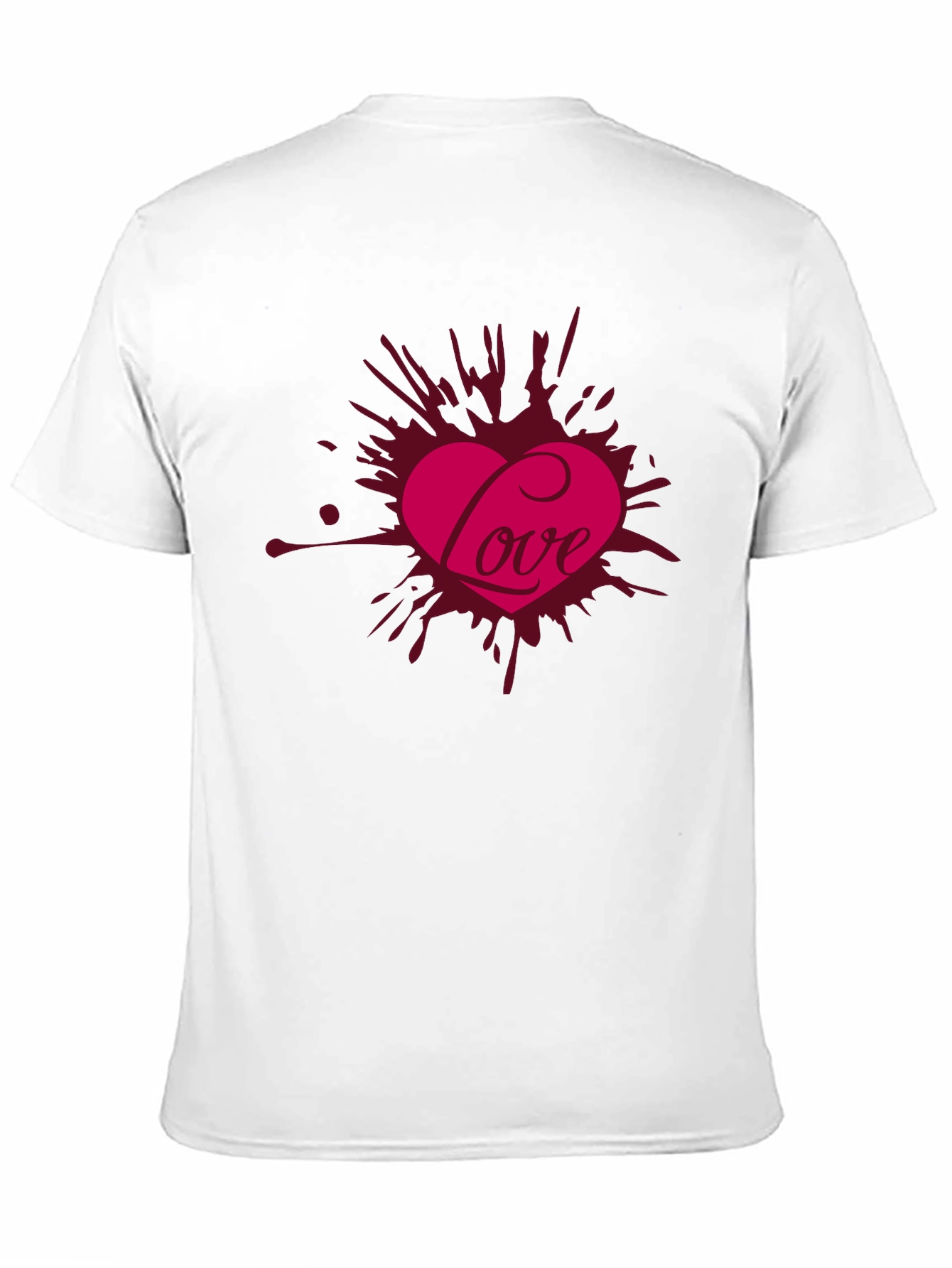 Love Heart Graphic Print Tee - Valentines Day
