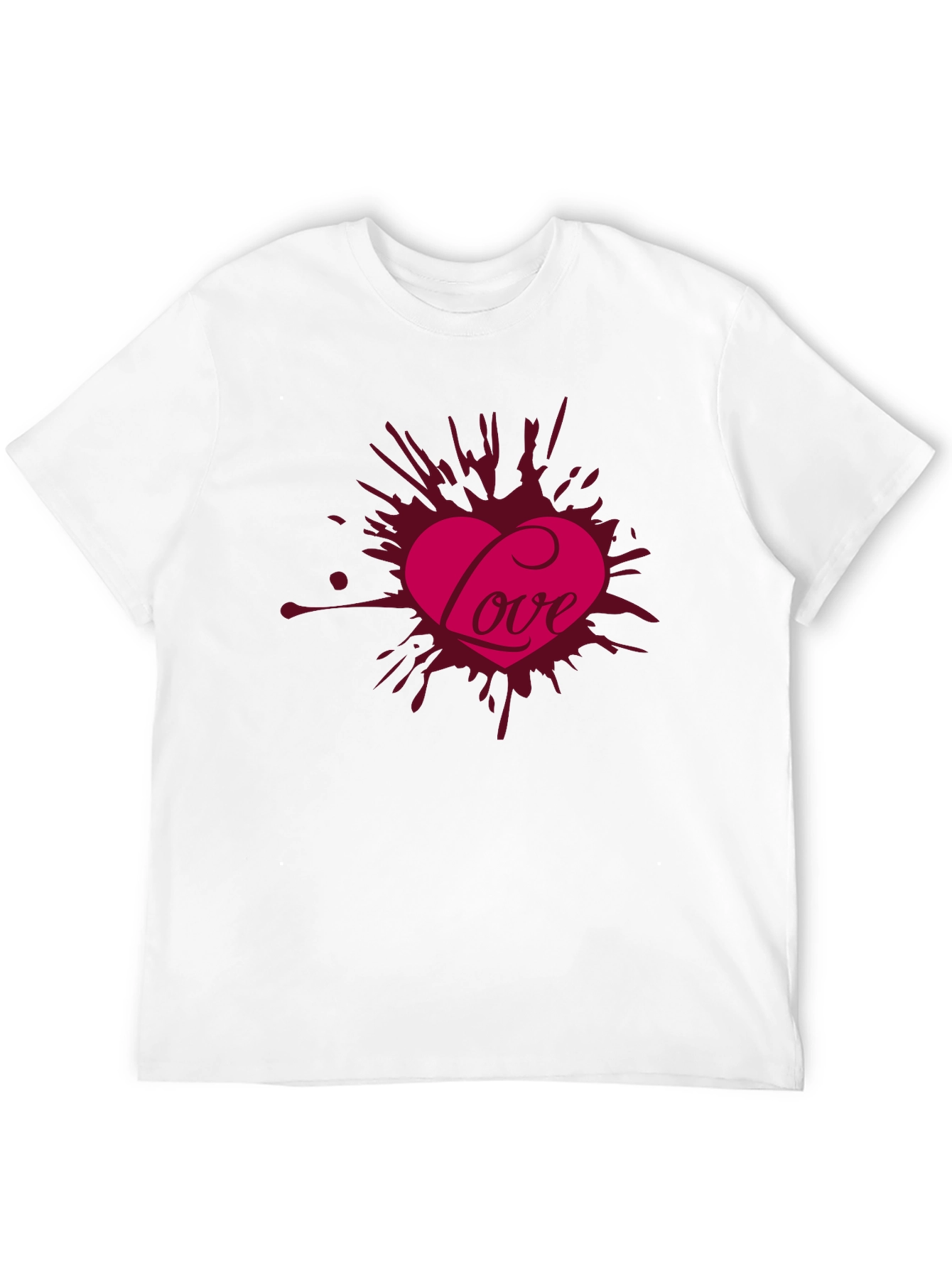 Love Heart Graphic Print Tee - Valentines Day