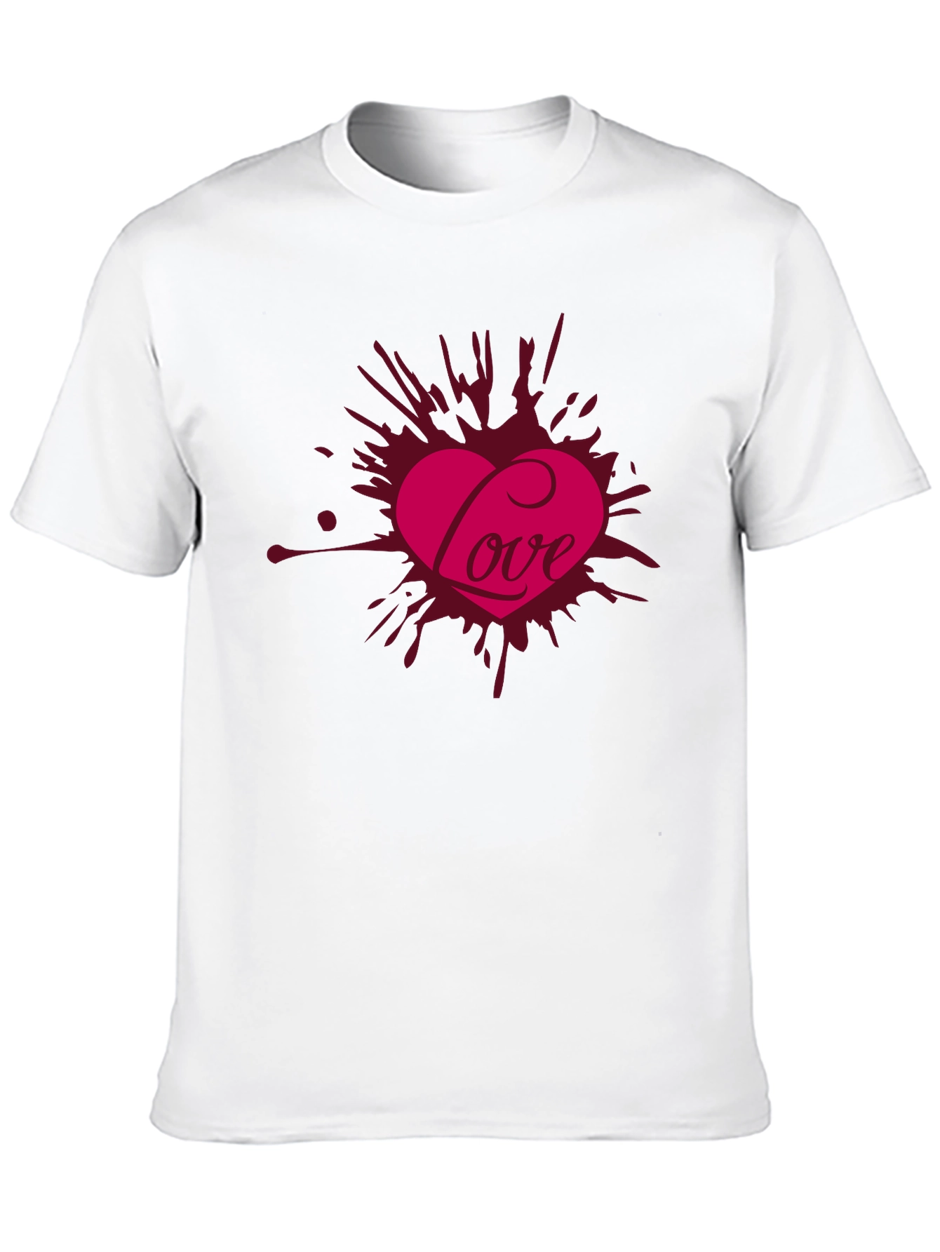 Love Heart Graphic Print Tee - Valentines Day