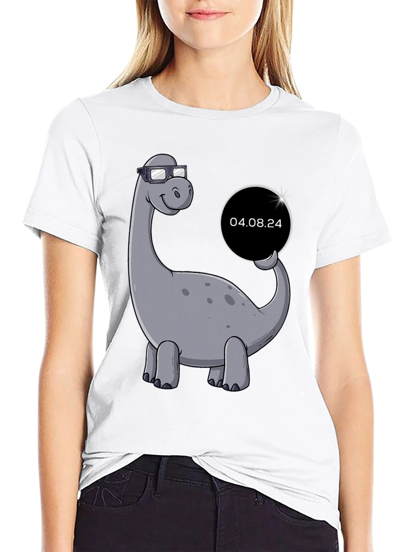Dino Date T-Shirt - Cool Bronto Design