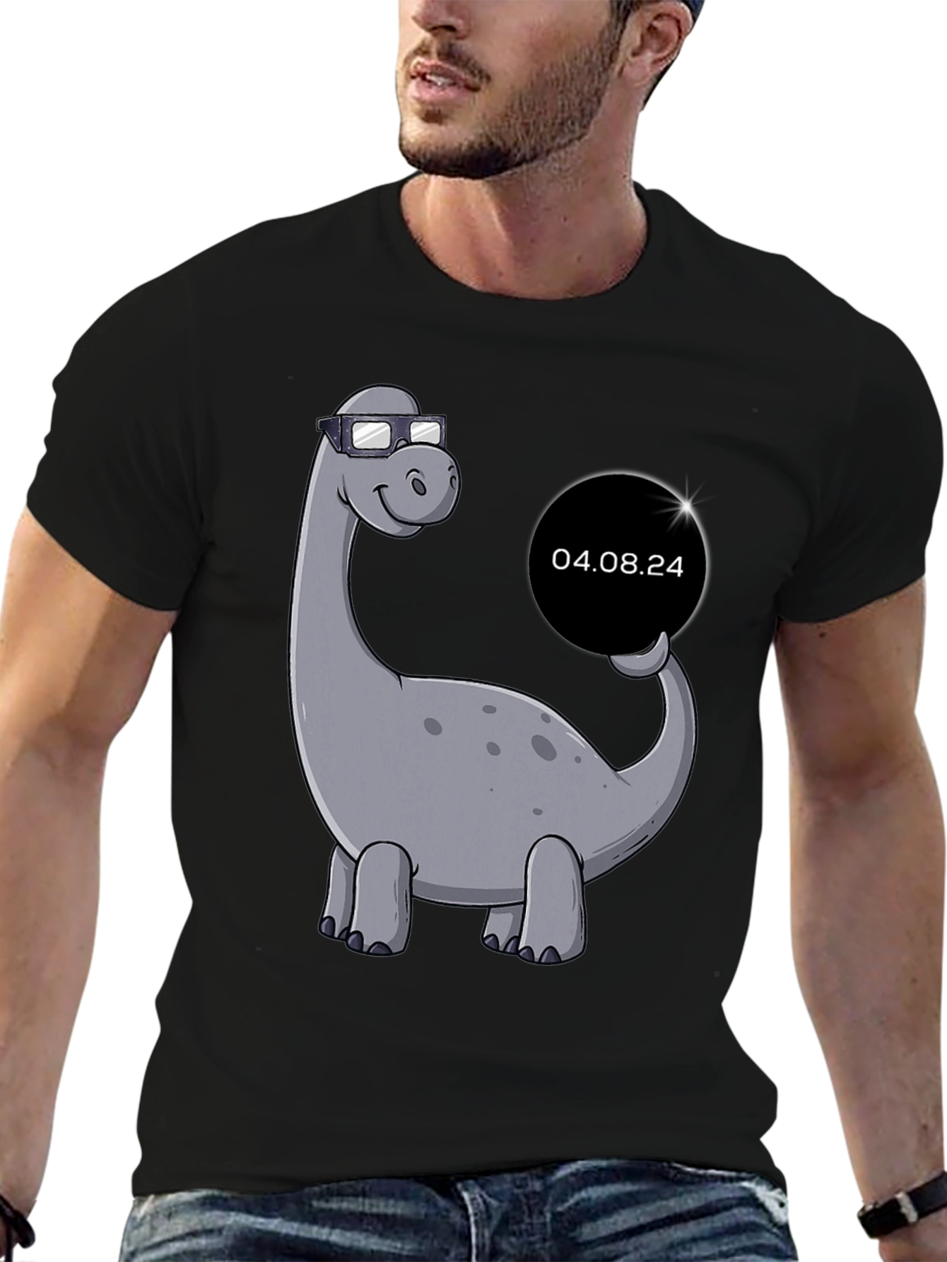 Dino Date T-Shirt - Cool Bronto Design