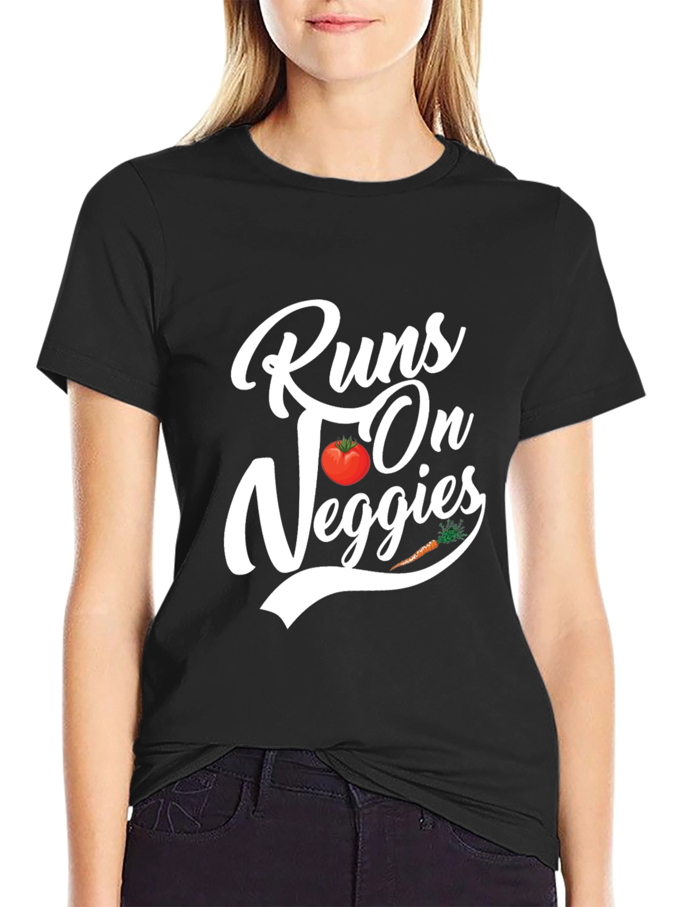 Runs On Veggies T-Shirt - Vegan Tee