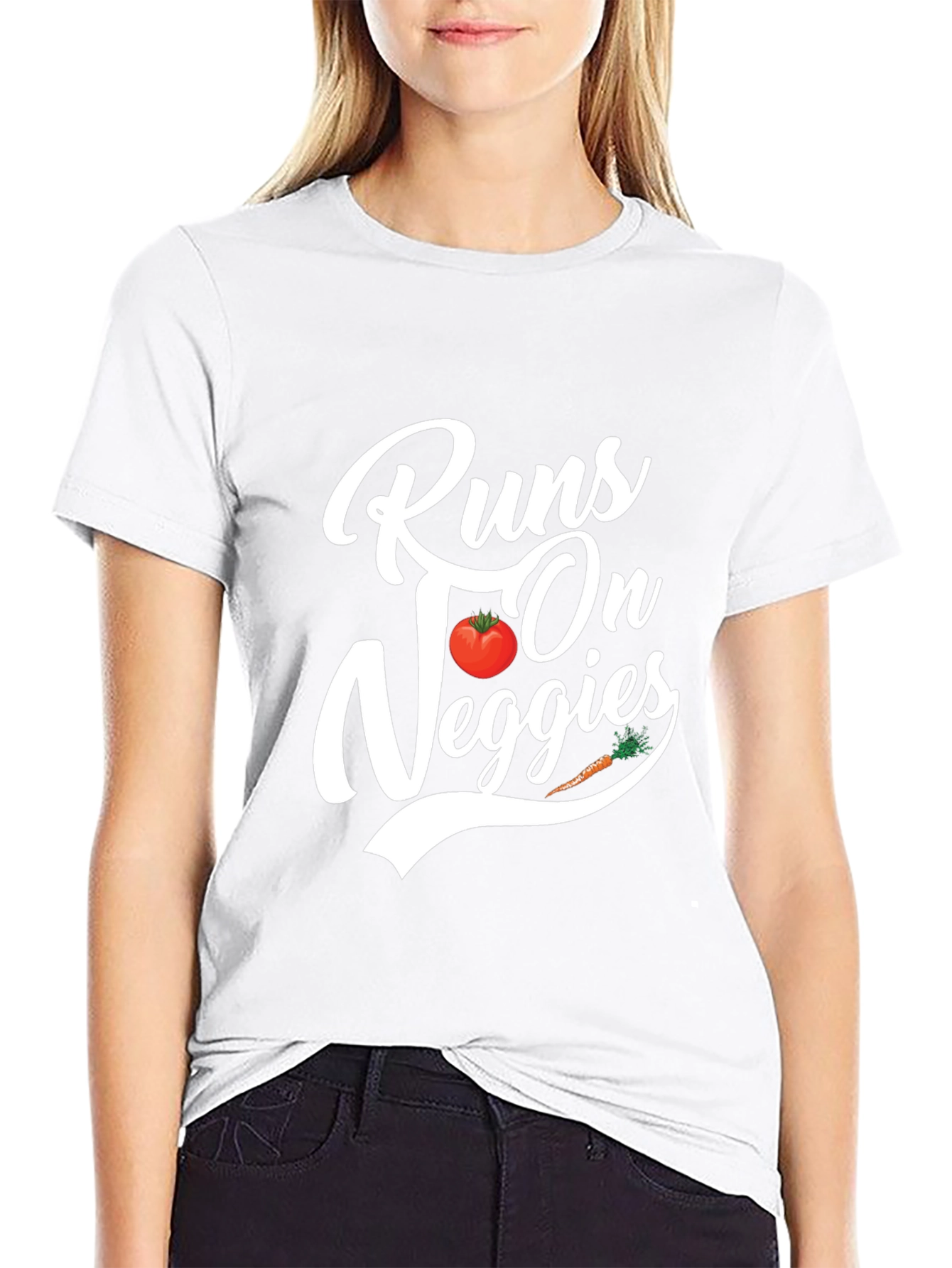 Runs On Veggies T-Shirt - Vegan Tee