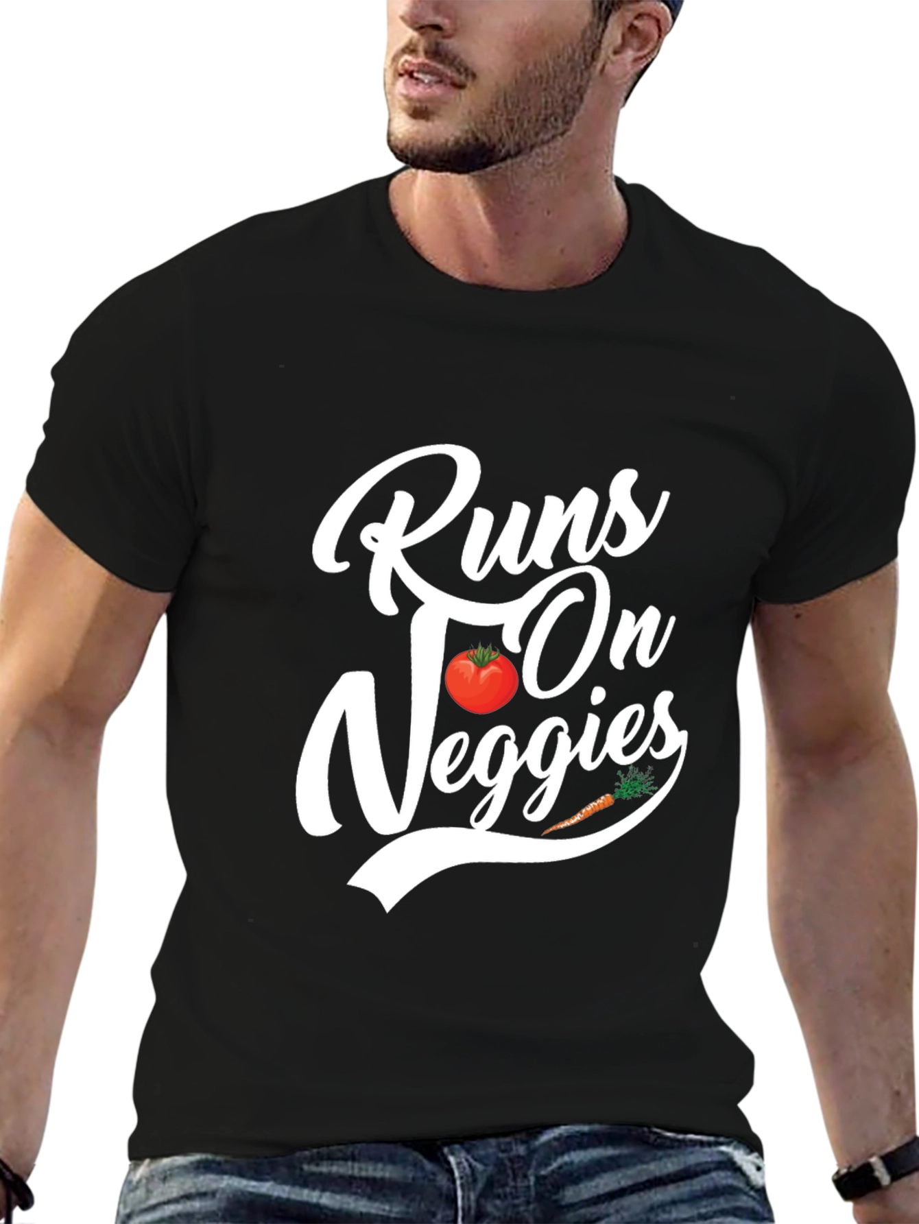 Runs On Veggies T-Shirt - Vegan Tee