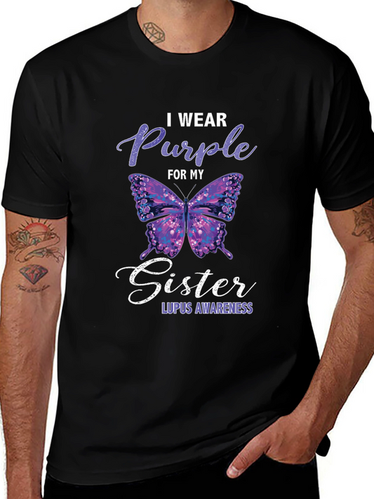 Purple Butterfly Lupus Awareness T-Shirt