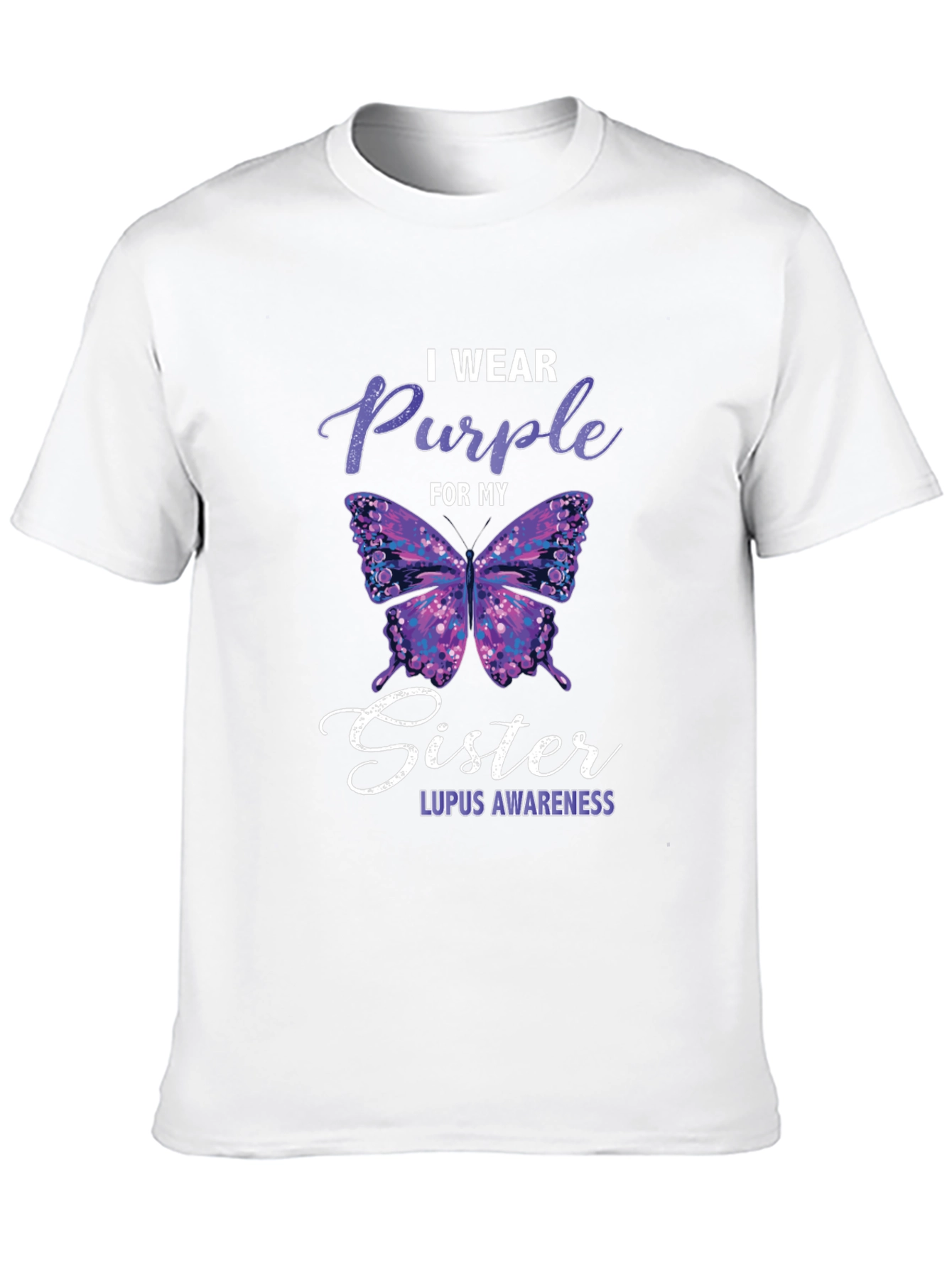 Purple Butterfly Lupus Awareness T-Shirt