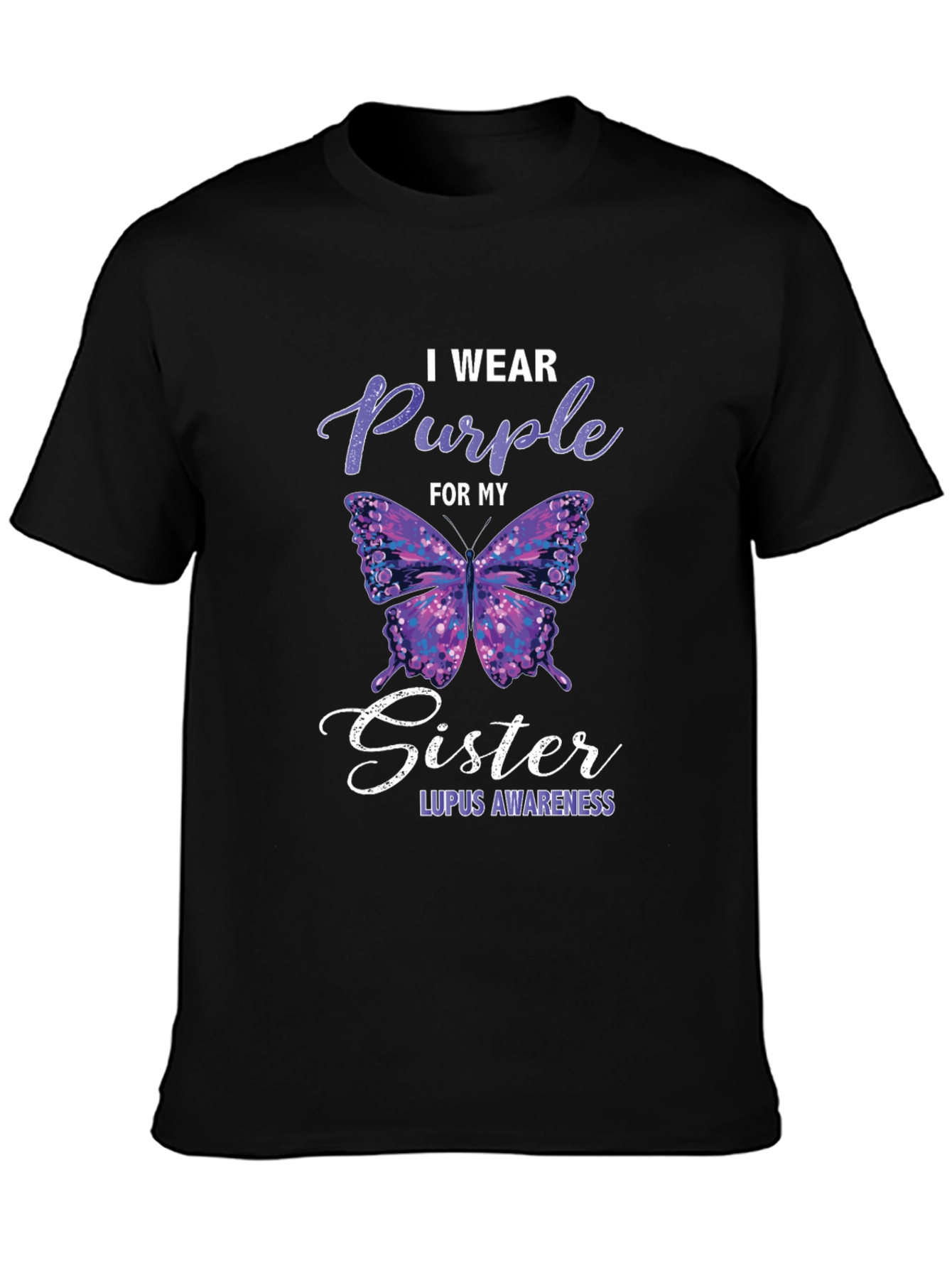 Purple Butterfly Lupus Awareness T-Shirt