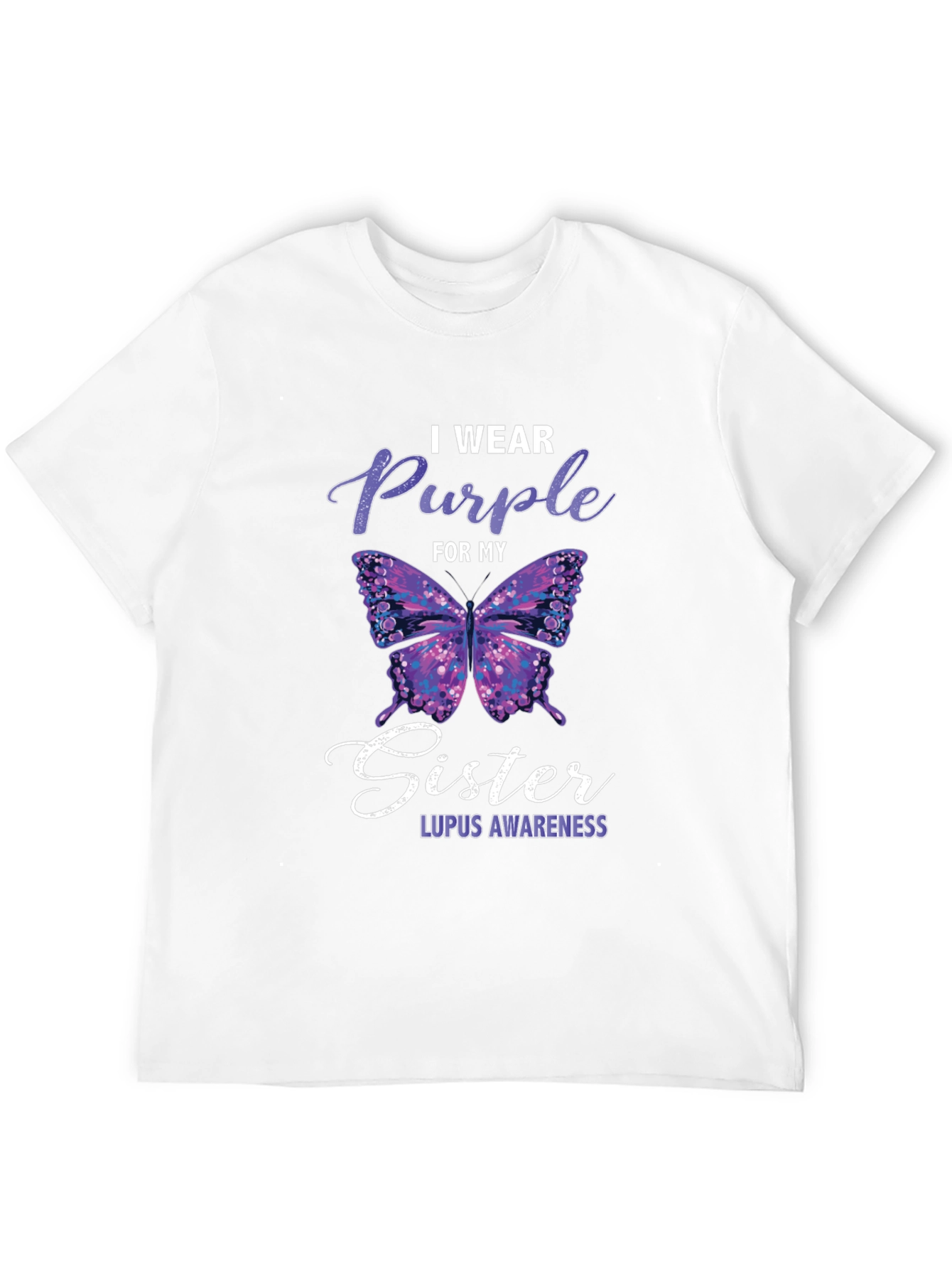 Purple Butterfly Lupus Awareness T-Shirt