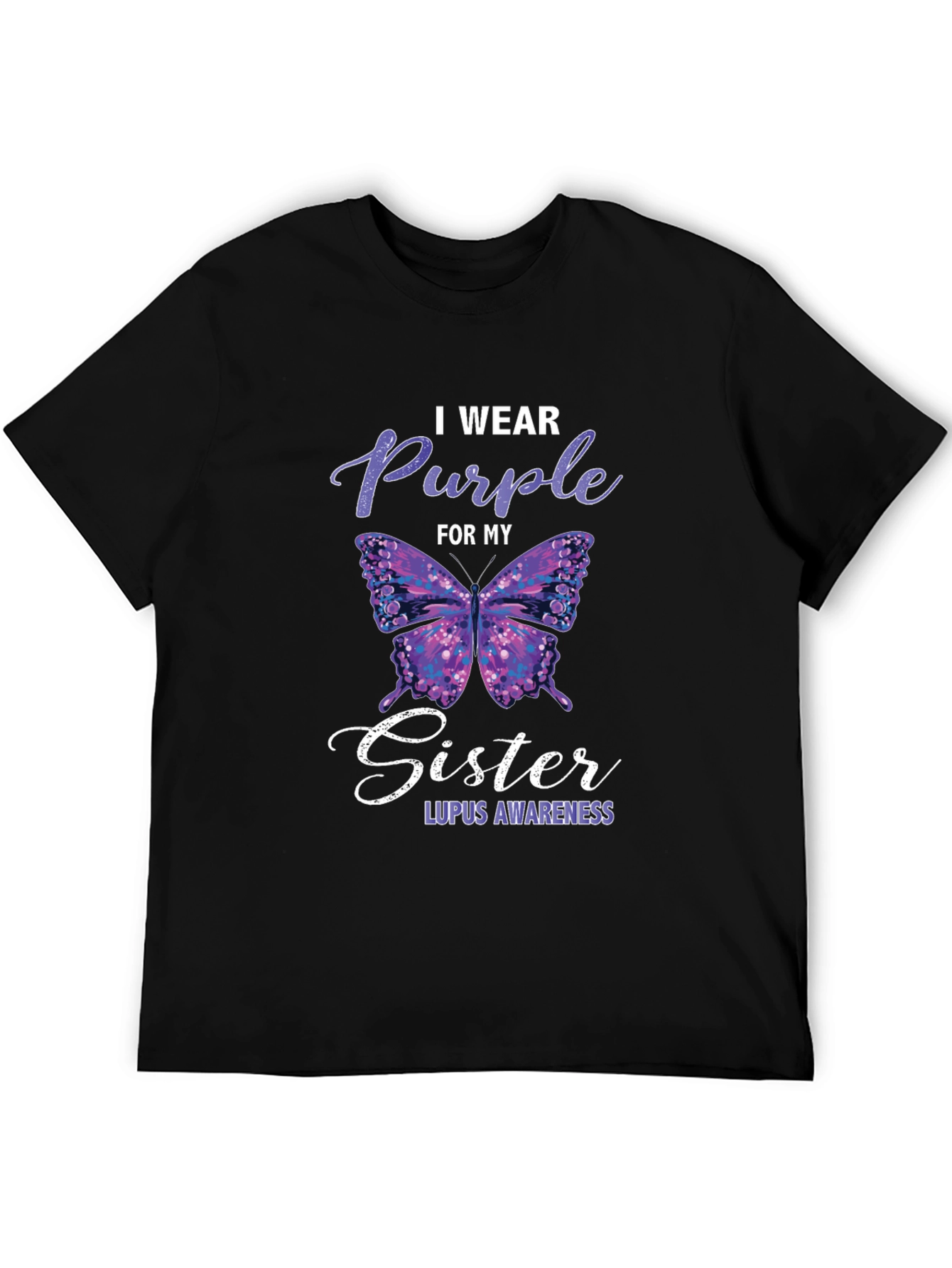 Purple Butterfly Lupus Awareness T-Shirt