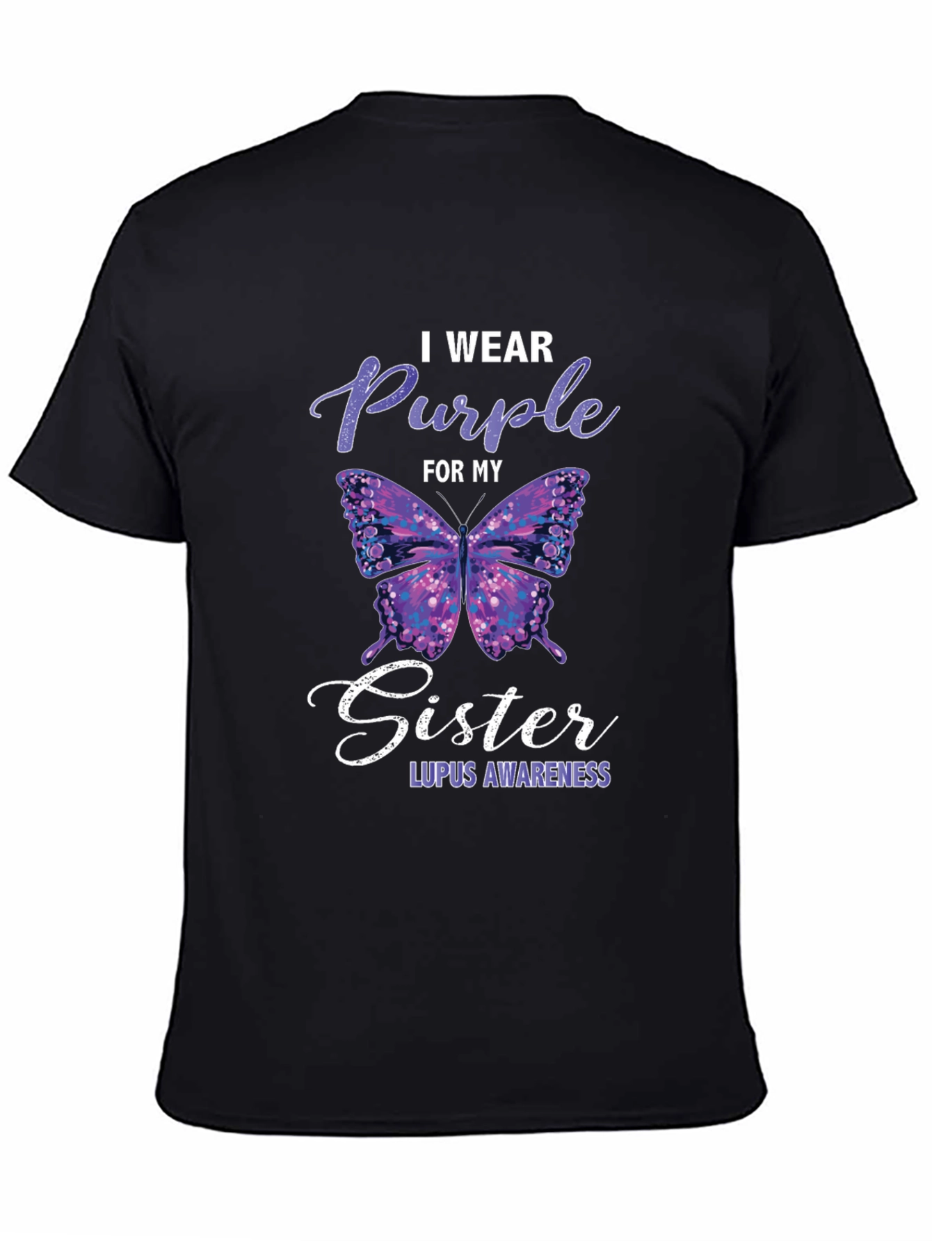 Purple Butterfly Lupus Awareness T-Shirt