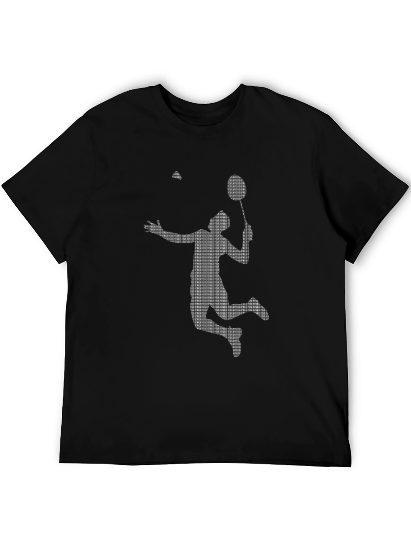Badminton Smash Graphic Tee - Black