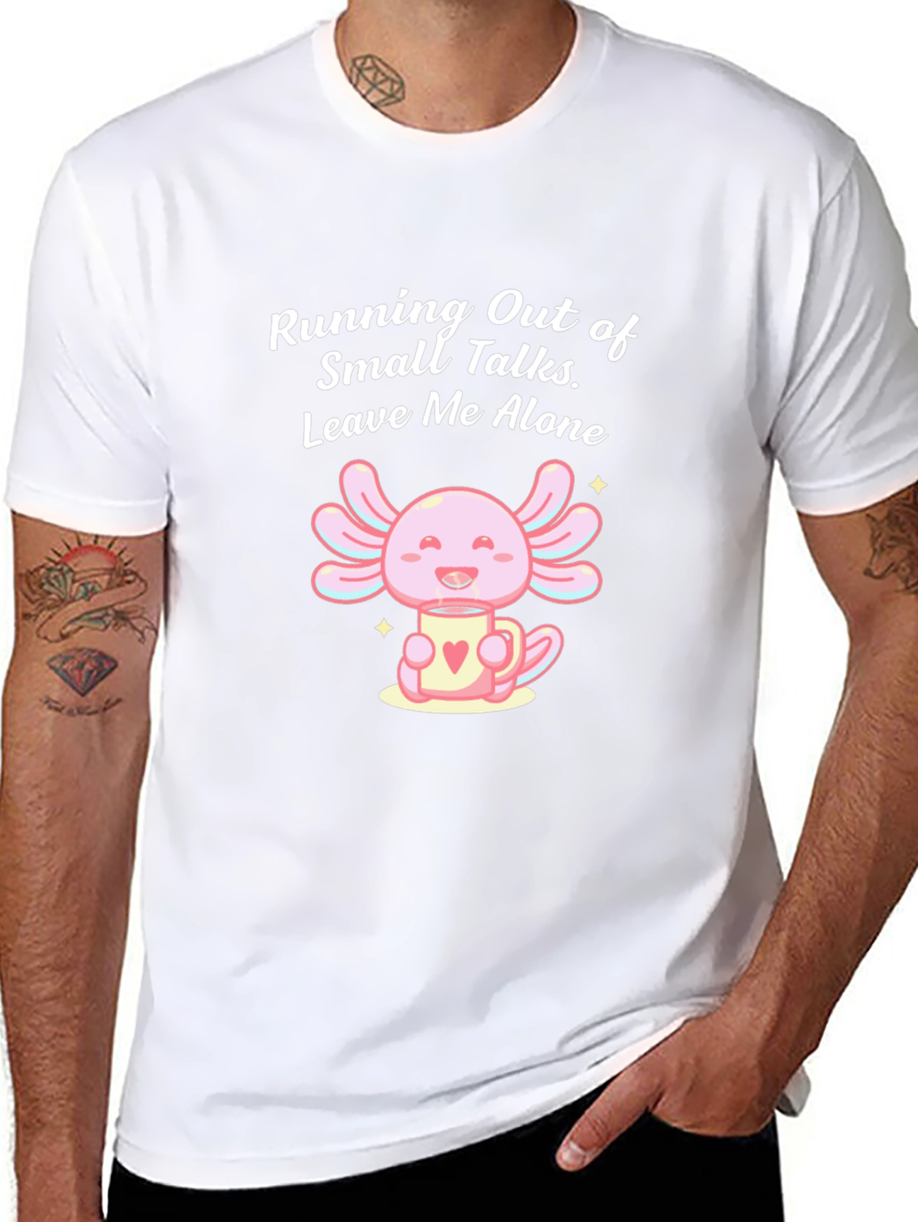 Axolotl Leave Me Alone Graphic T-Shirt