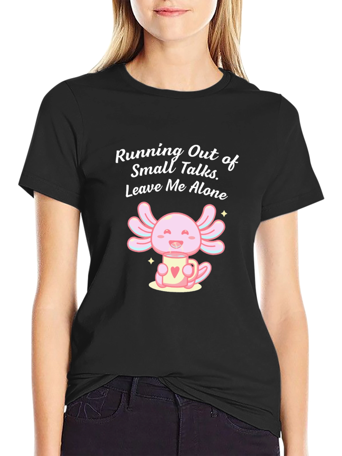 Axolotl Leave Me Alone Graphic T-Shirt