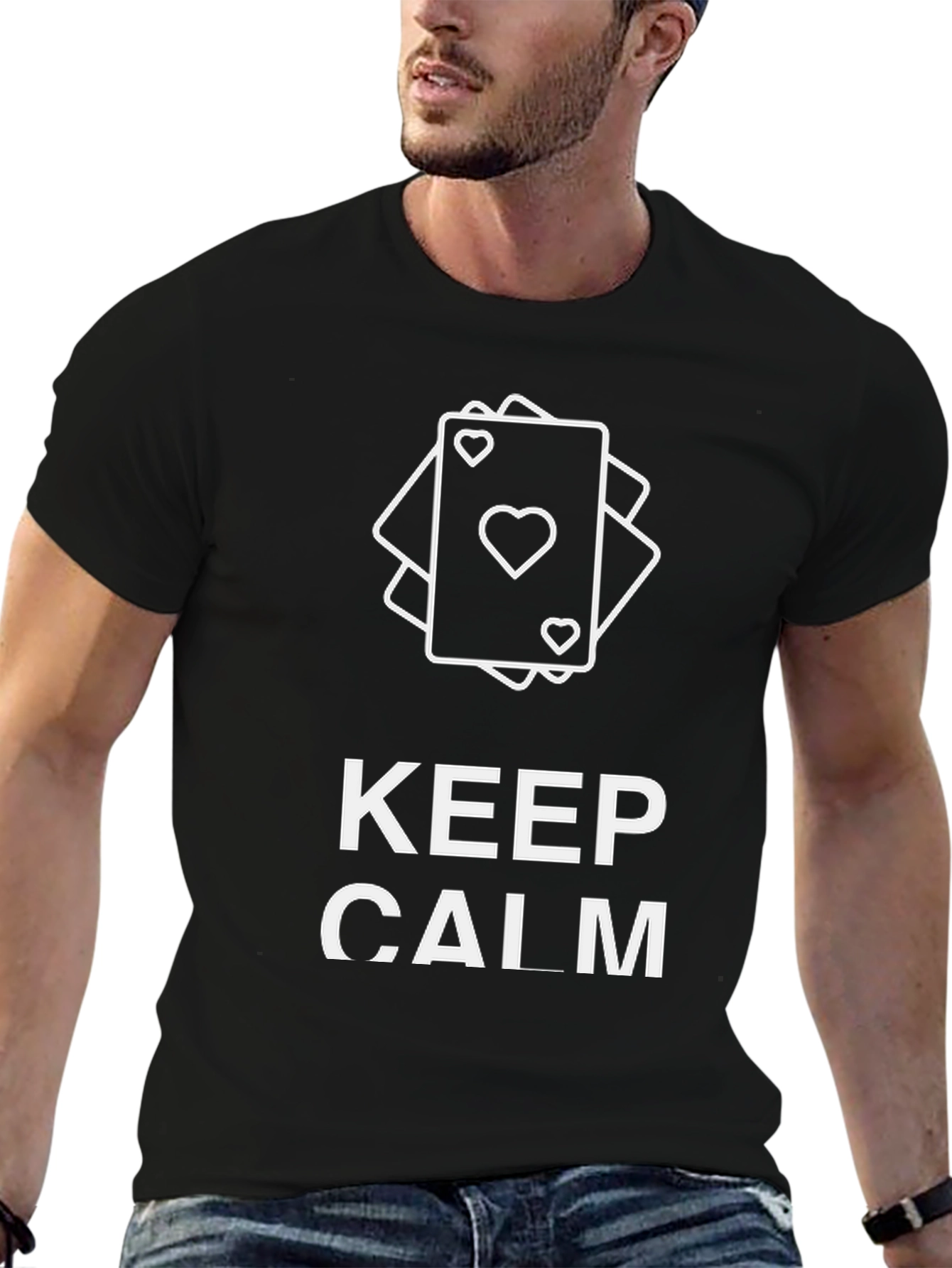 Keep Calm T-Shirt - Playing Cards Design