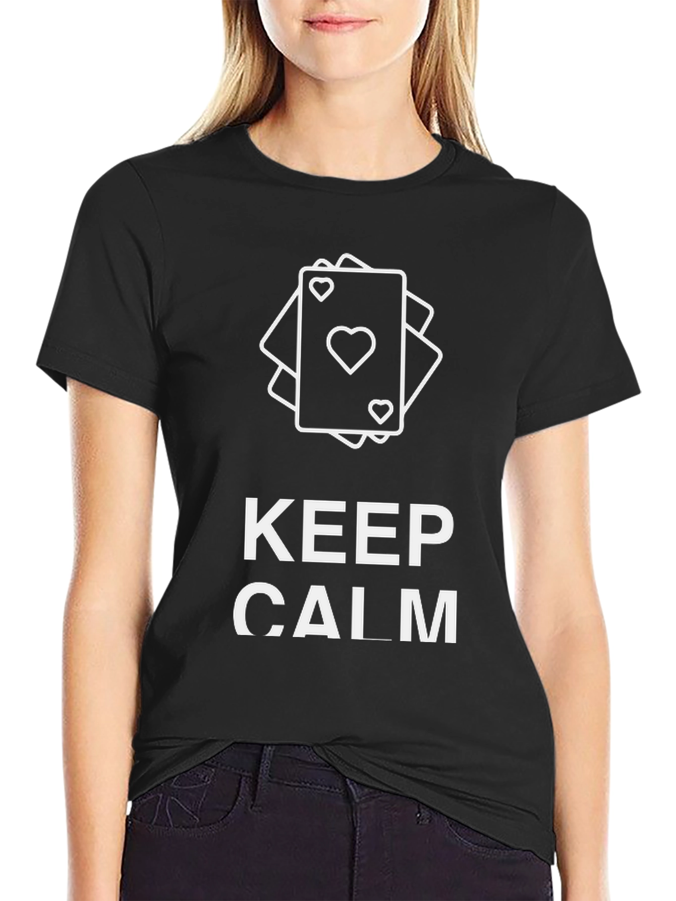 Keep Calm T-Shirt - Playing Cards Design