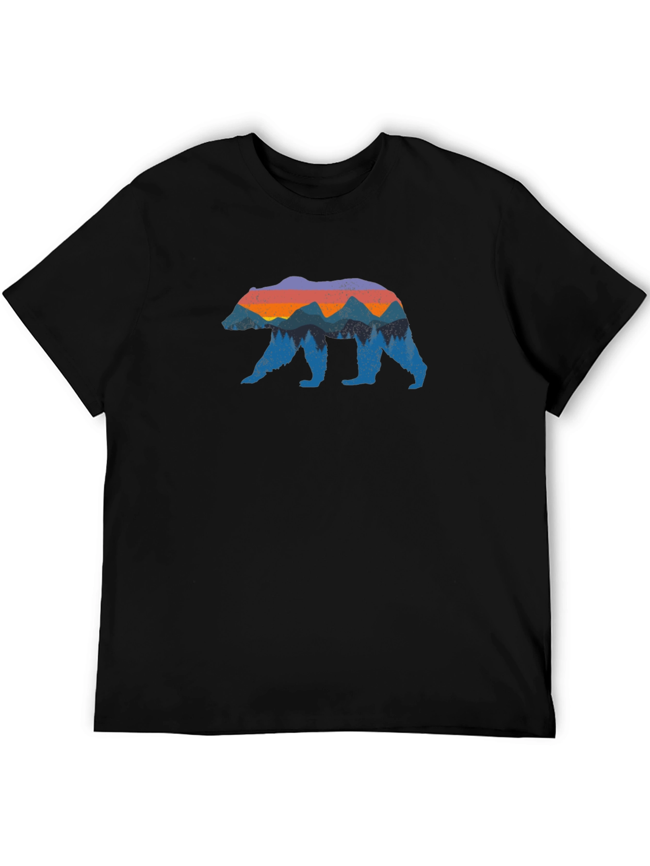 Bear & Mountain Graphic Tee - Nature Lovers Shirt