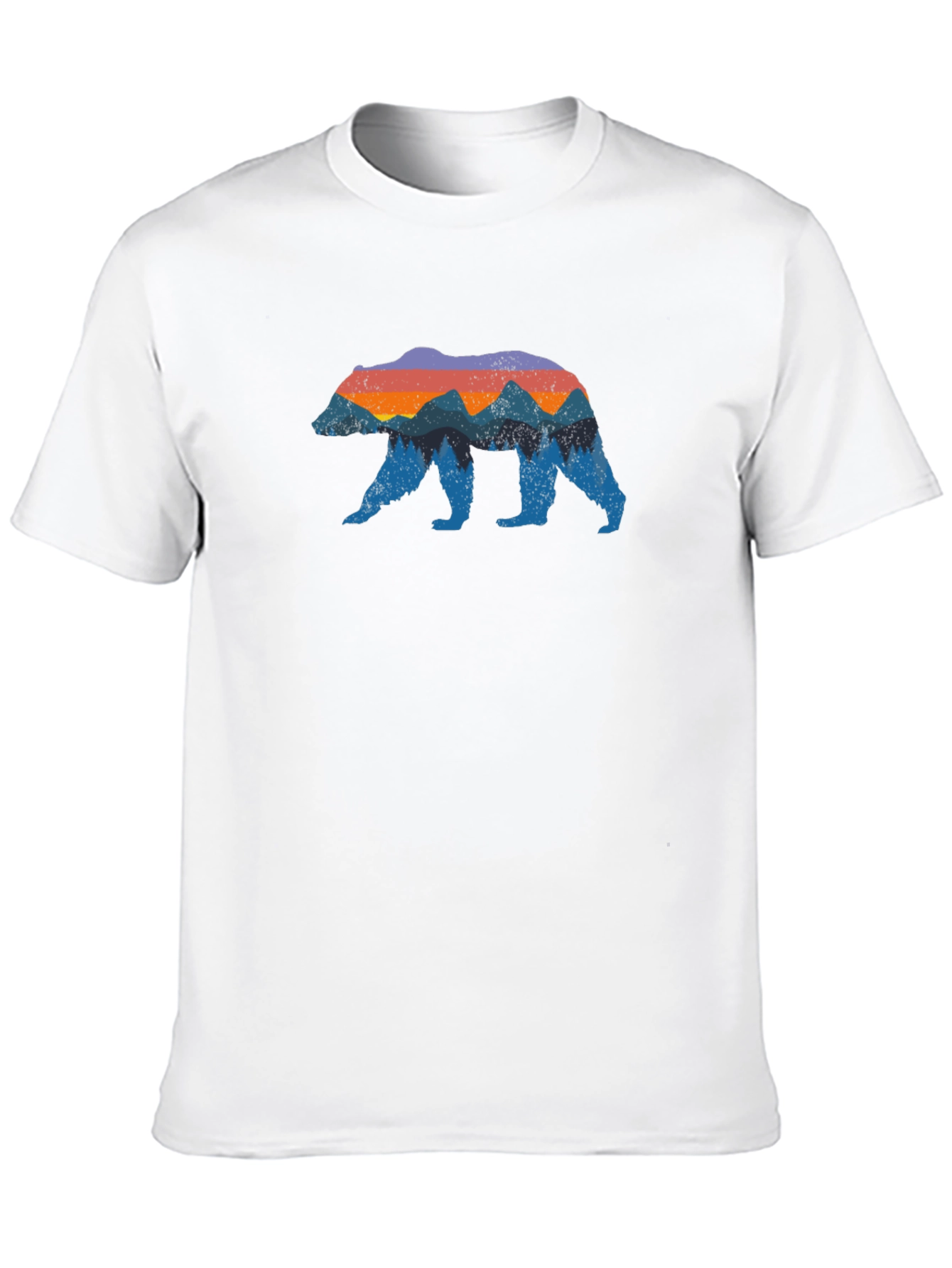 Bear & Mountain Graphic Tee - Nature Lovers Shirt