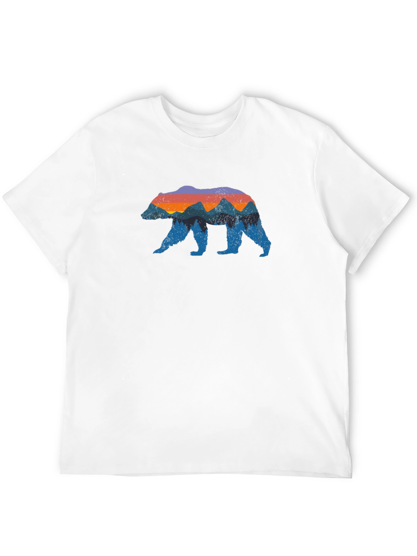 Bear & Mountain Graphic Tee - Nature Lovers Shirt