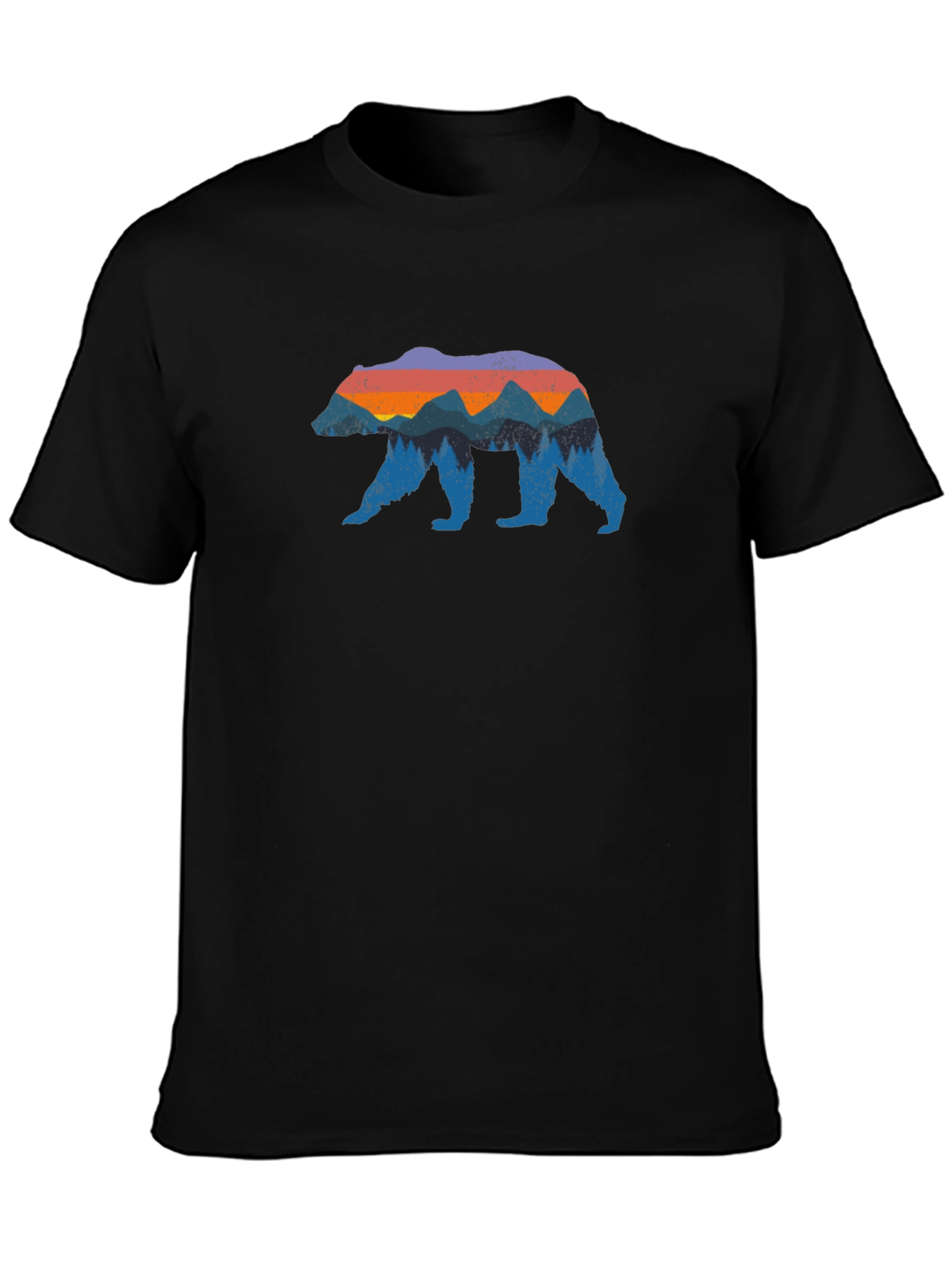 Bear & Mountain Graphic Tee - Nature Lovers Shirt