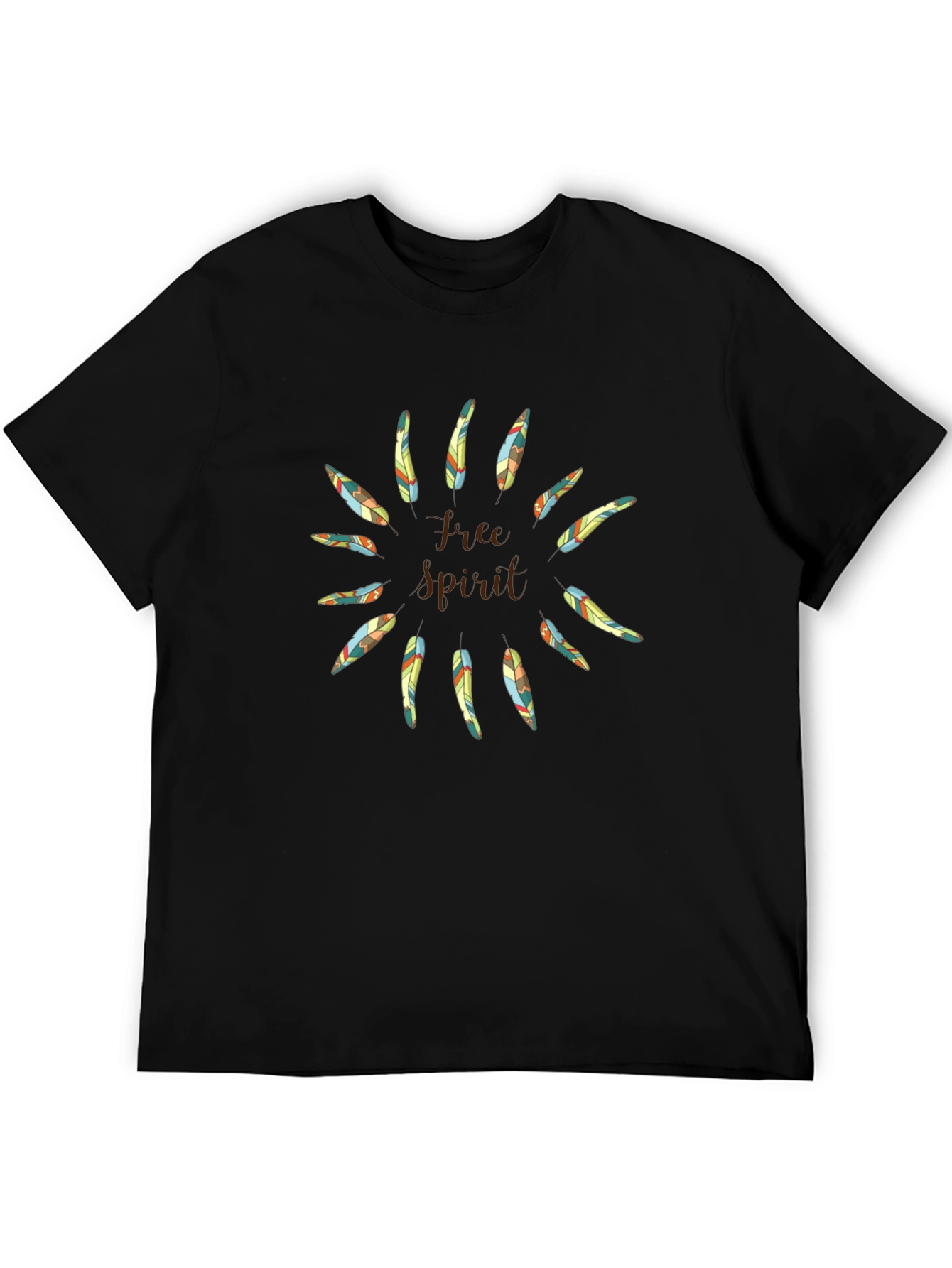 Free Spirit Feather Graphic T-Shirt