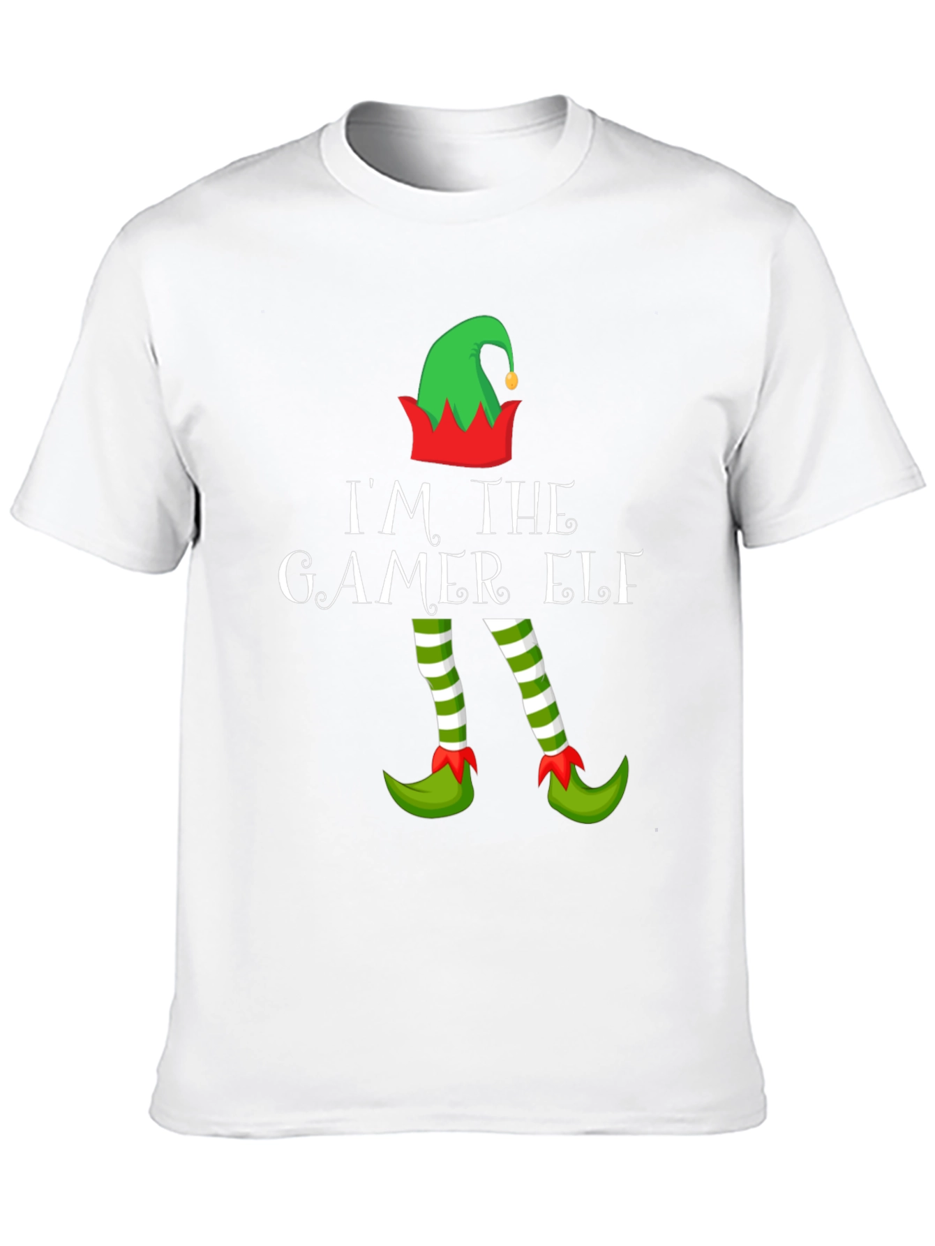 Gamer Elf Christmas Graphic Tee - Holiday Gaming Apparel