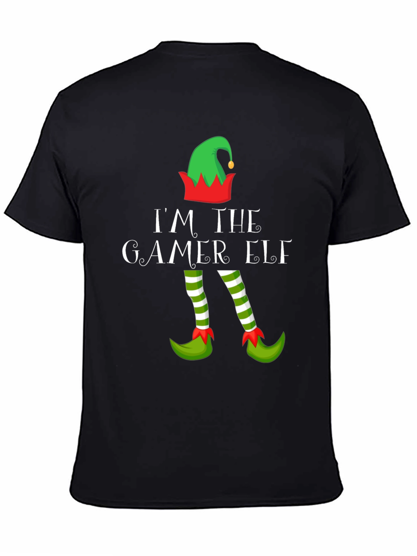 Gamer Elf Christmas Graphic Tee - Holiday Gaming Apparel