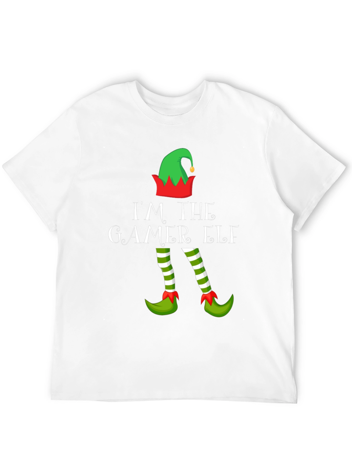 Gamer Elf Christmas Graphic Tee - Holiday Gaming Apparel