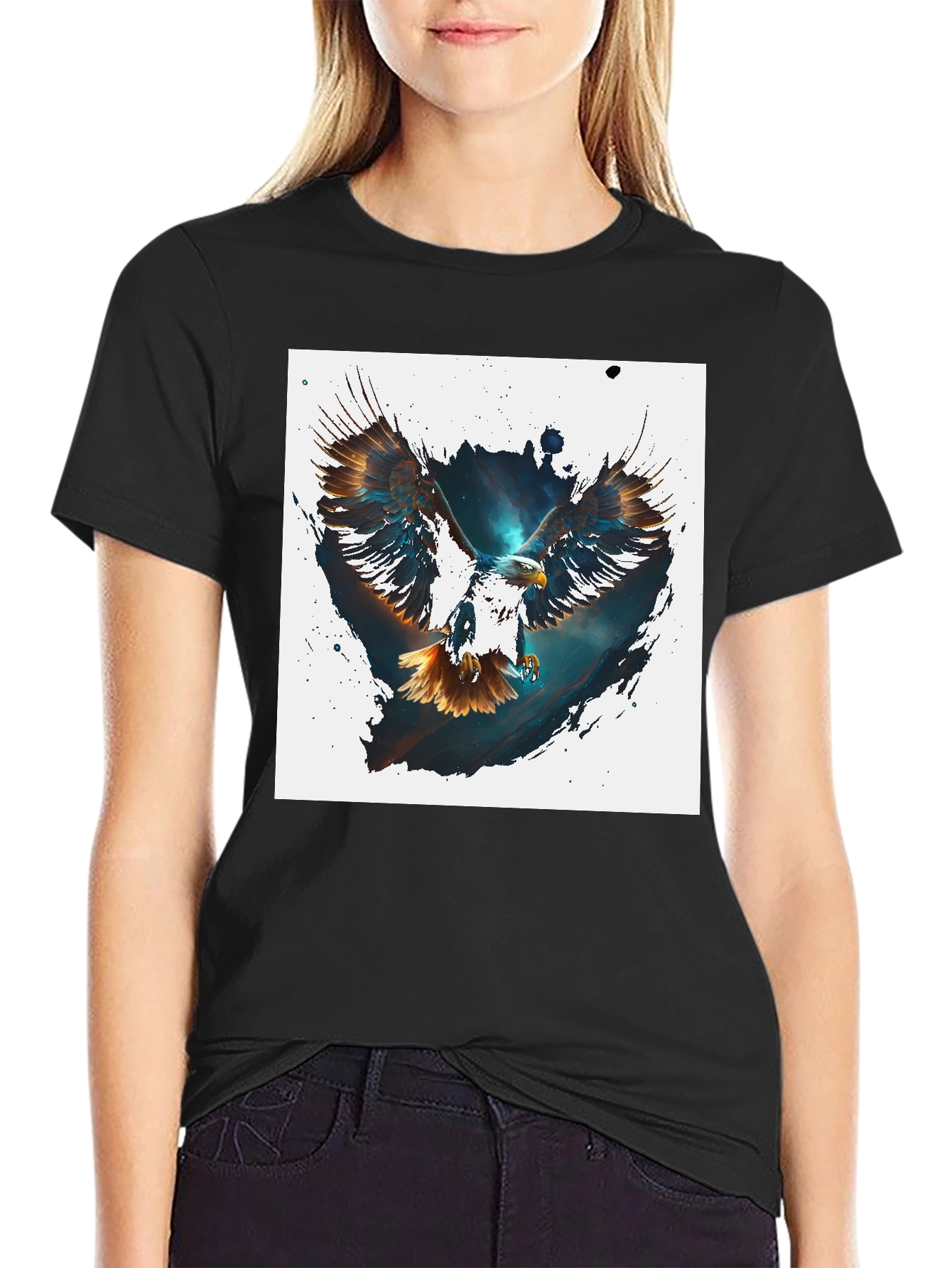 Eagle Graphic Tee - Mens Black T-Shirt